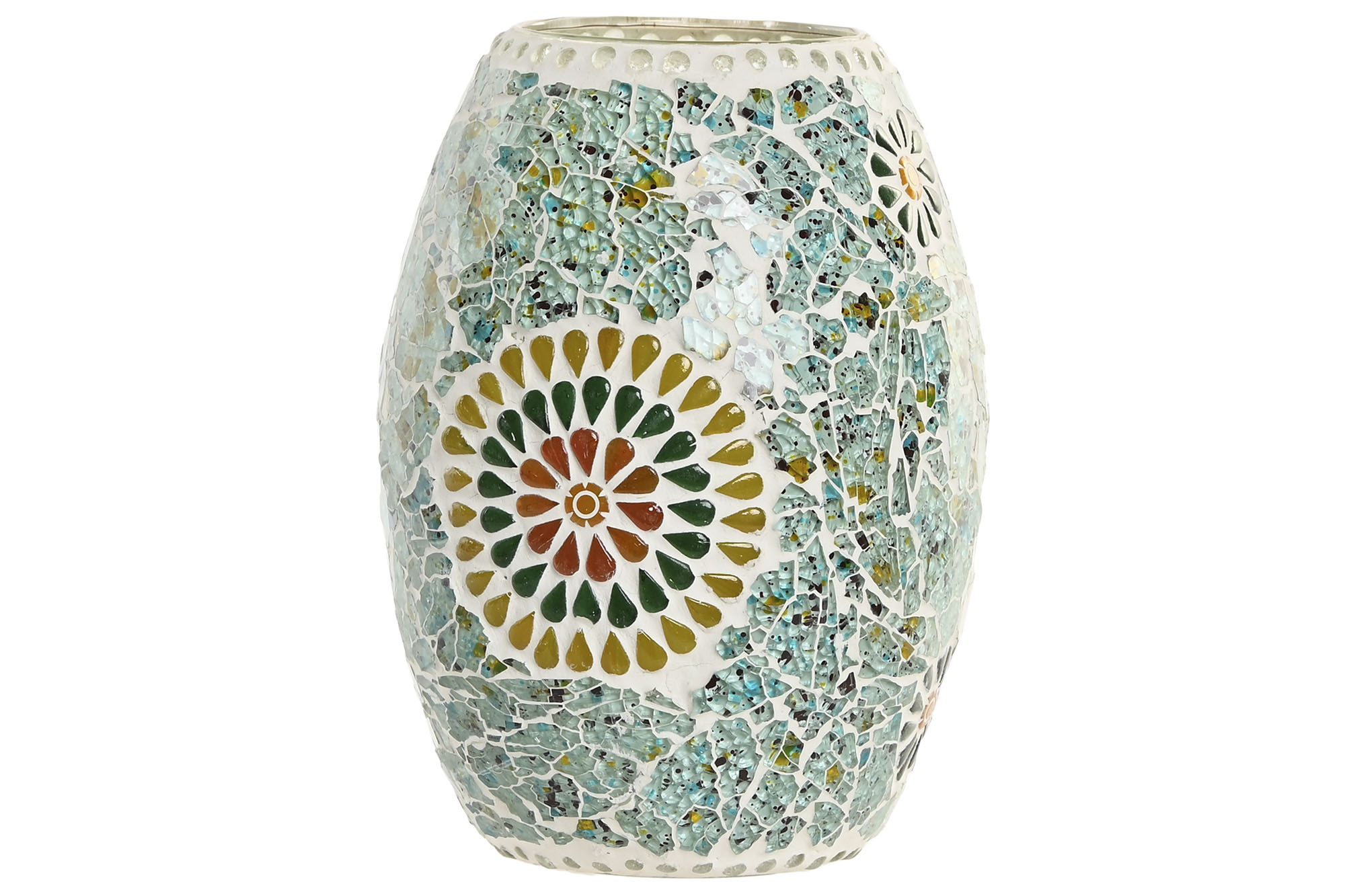 LAMPARA SOBREMESA CRISTAL 14X14X19 CRAQUELADO