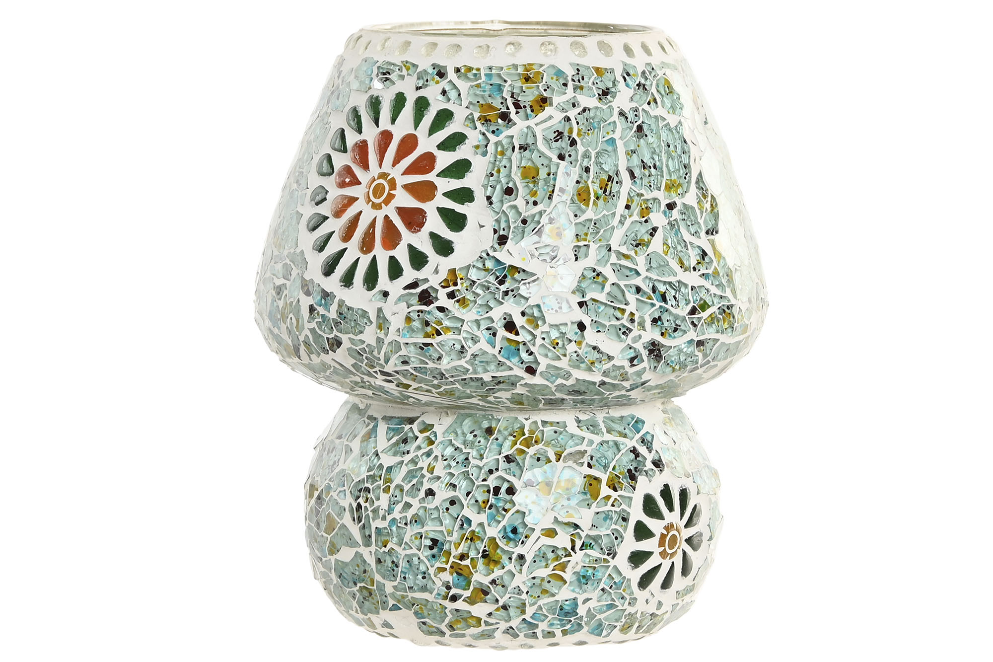 LAMPARA SOBREMESA CRISTAL 13X13X17 CRAQUELADO