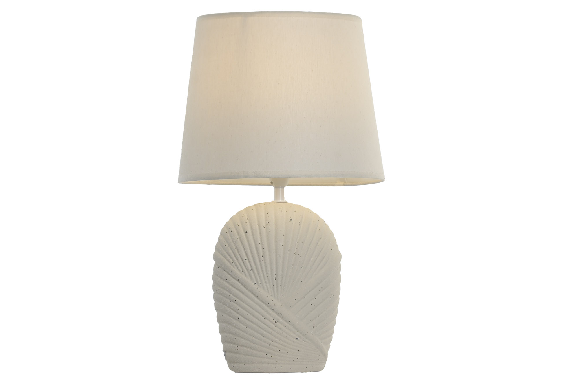 LAMPARA SOBREMESA GRES POLIESTER 25X25X43 CRUDO 2