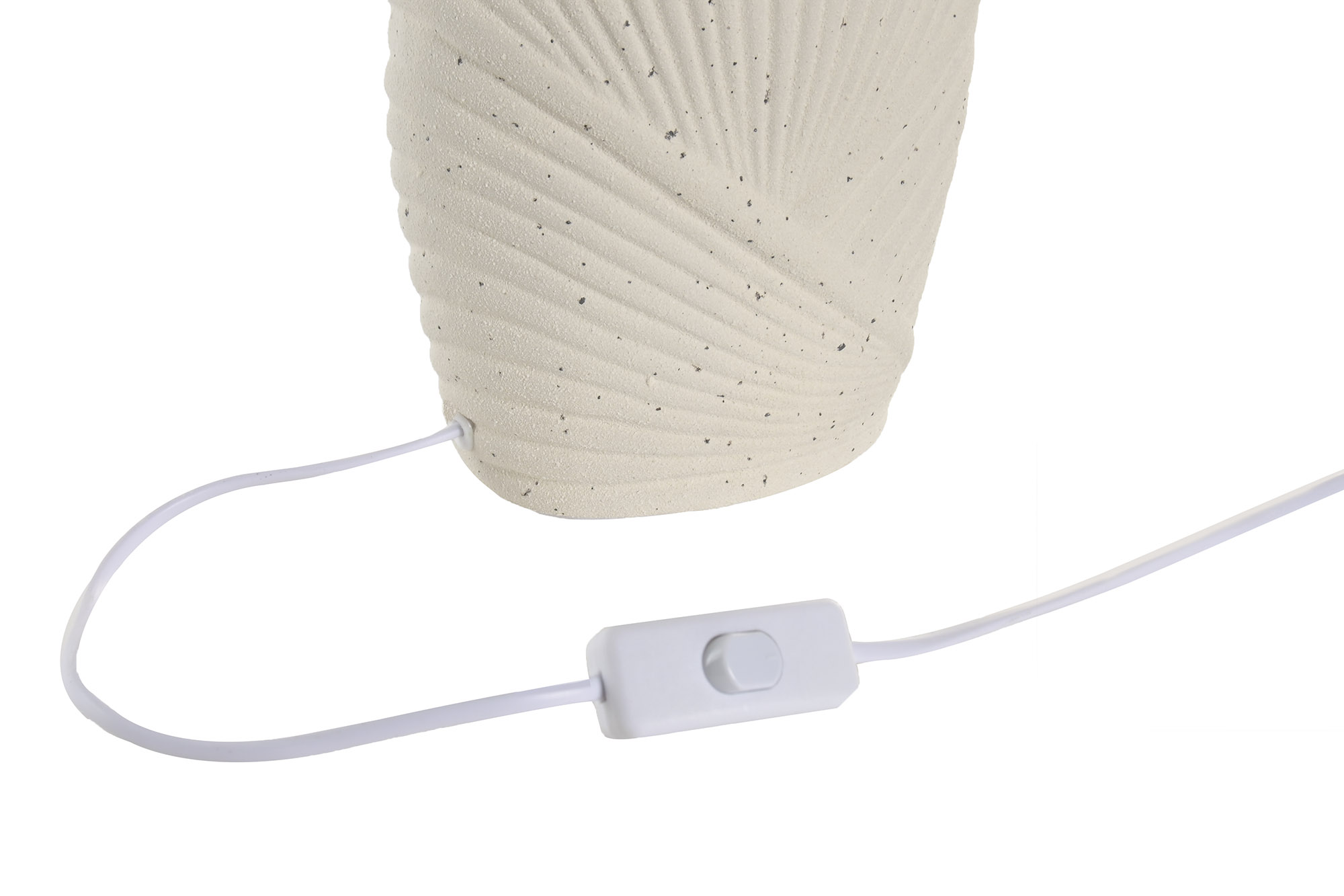 LAMPARA SOBREMESA GRES POLIESTER 25X25X43 CRUDO 4