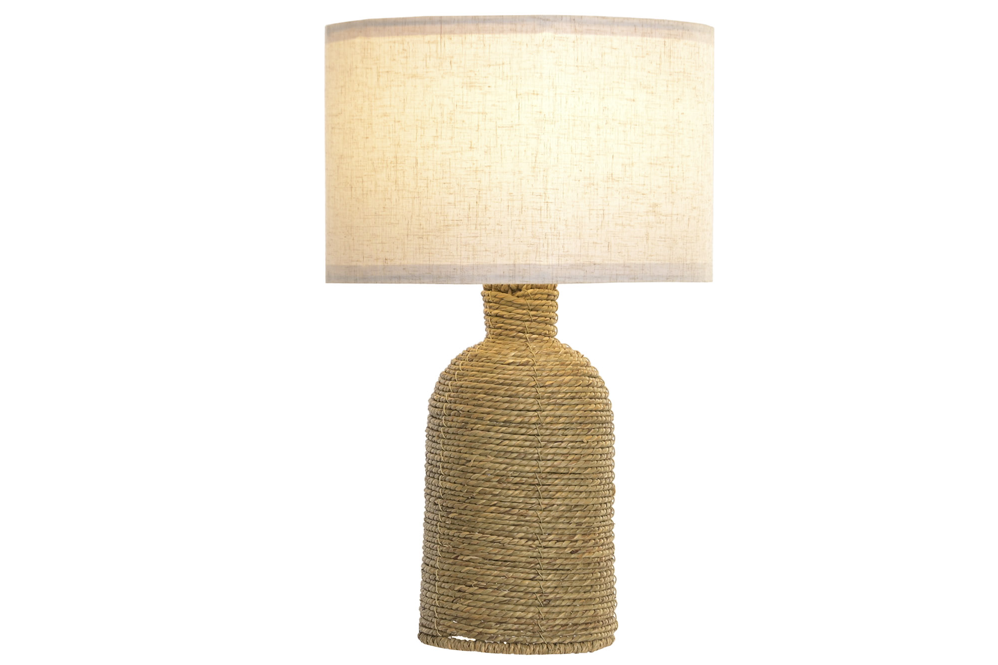 LAMPARA SOBREMESA SEAGRASS POLIESTER 30X30X52 2