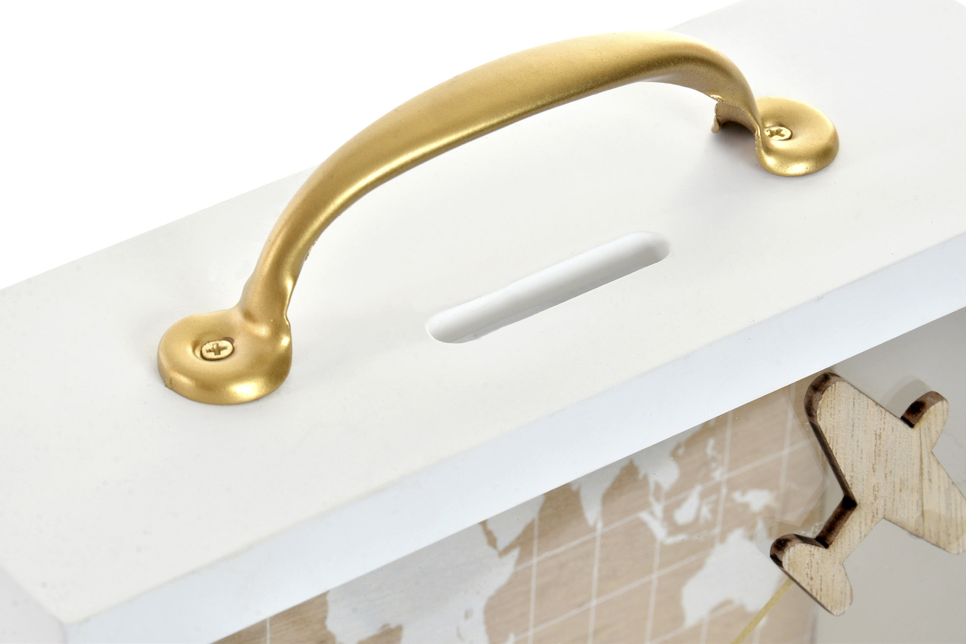 HUCHA MDF METAL 20X7X18 TRAVEL BLANCO 2