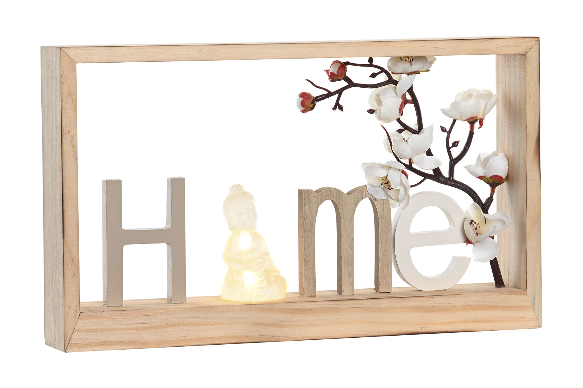 DECORACION LUMINOSA LED 30X5X18CM NATURAL