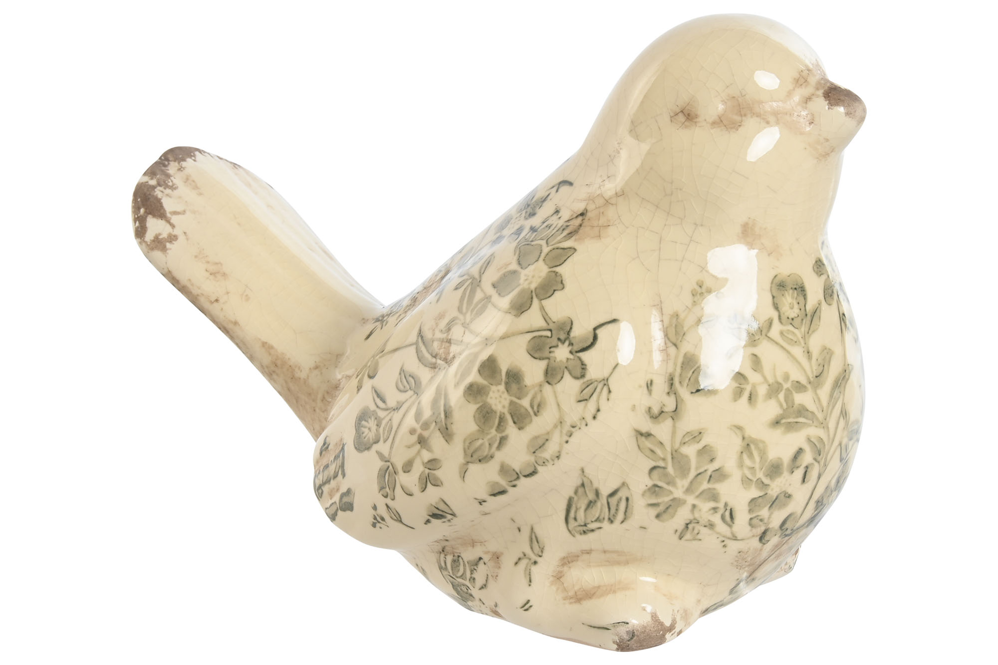 FIGURA GRES 19X11X14CM HOJAS VERDES