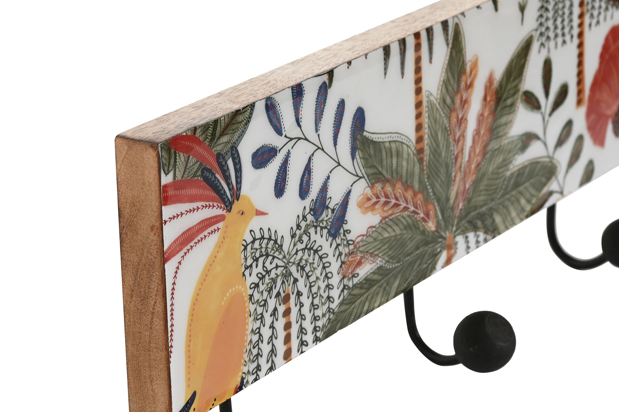 PERCHERO PARED MANGO METAL 38X5X16 PALMERA VERDE 2
