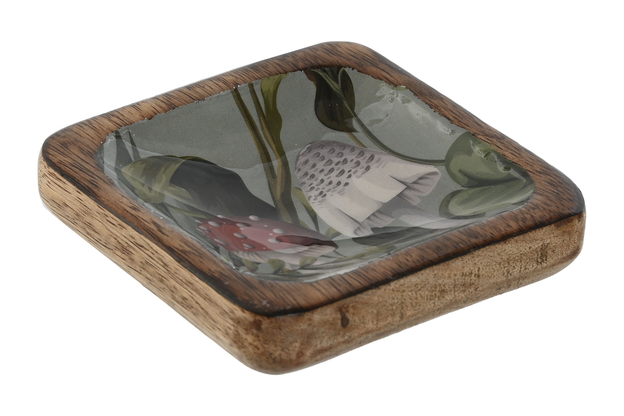 VACIABOLSILLOS MANGO 10X10X2,5 SETAS LACADO AZUL