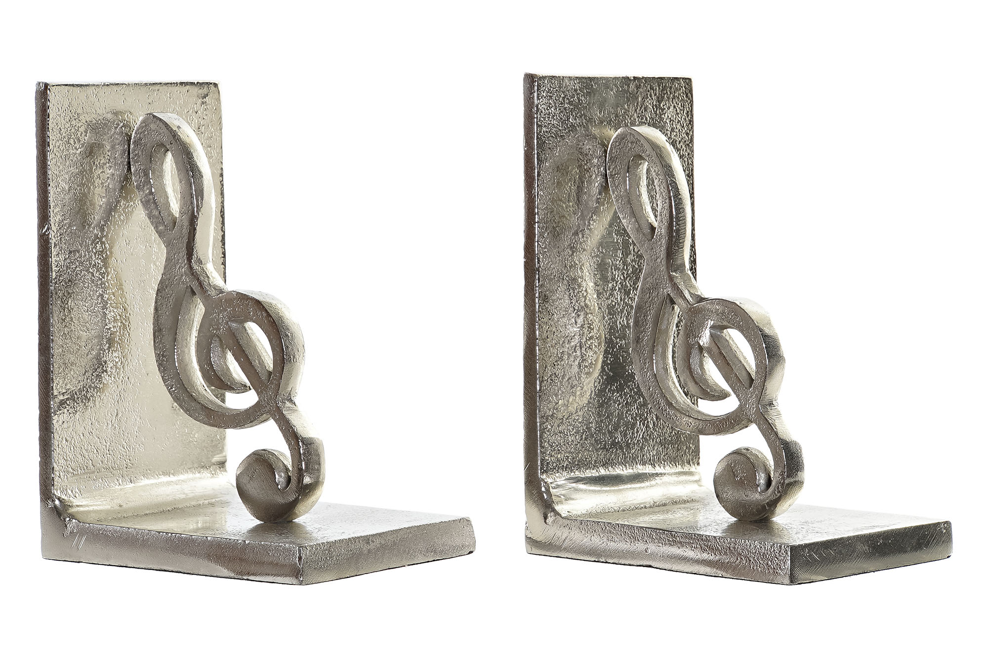 SUJETALIBROS SET 2 ALUMINIO 22X8,5X15 NOTA MUSIC 2