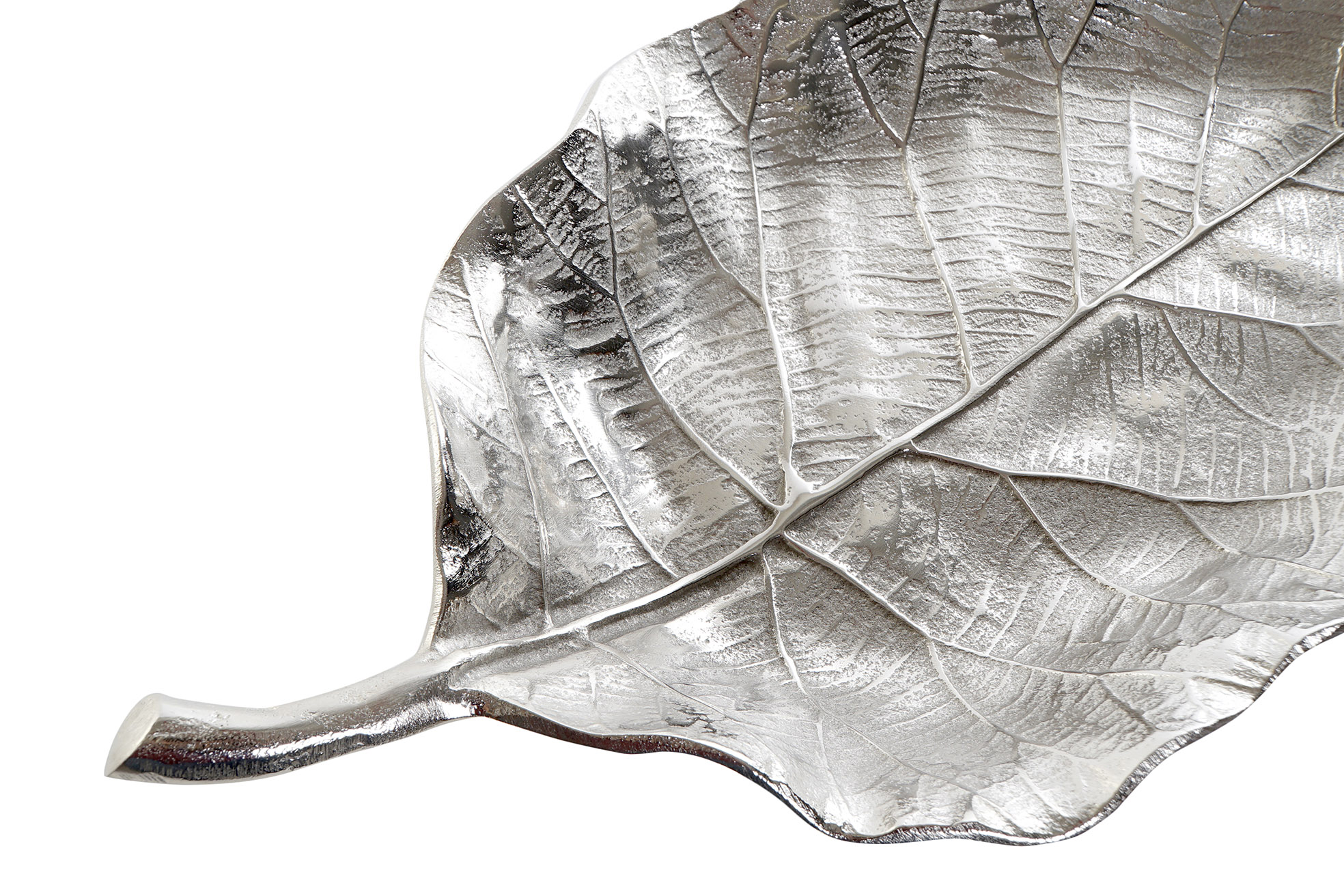 CENTRO MESA ALUMINIO 37X18X4 HOJA PLATEADO 2