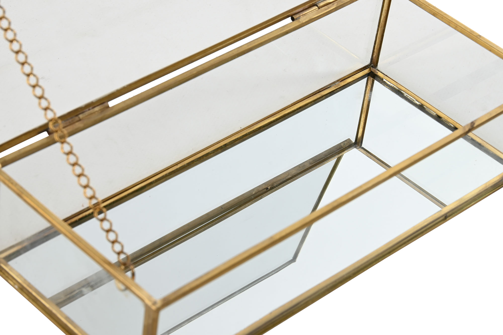 JOYERO CRISTAL METAL 23X10X5,5 DORADO 2