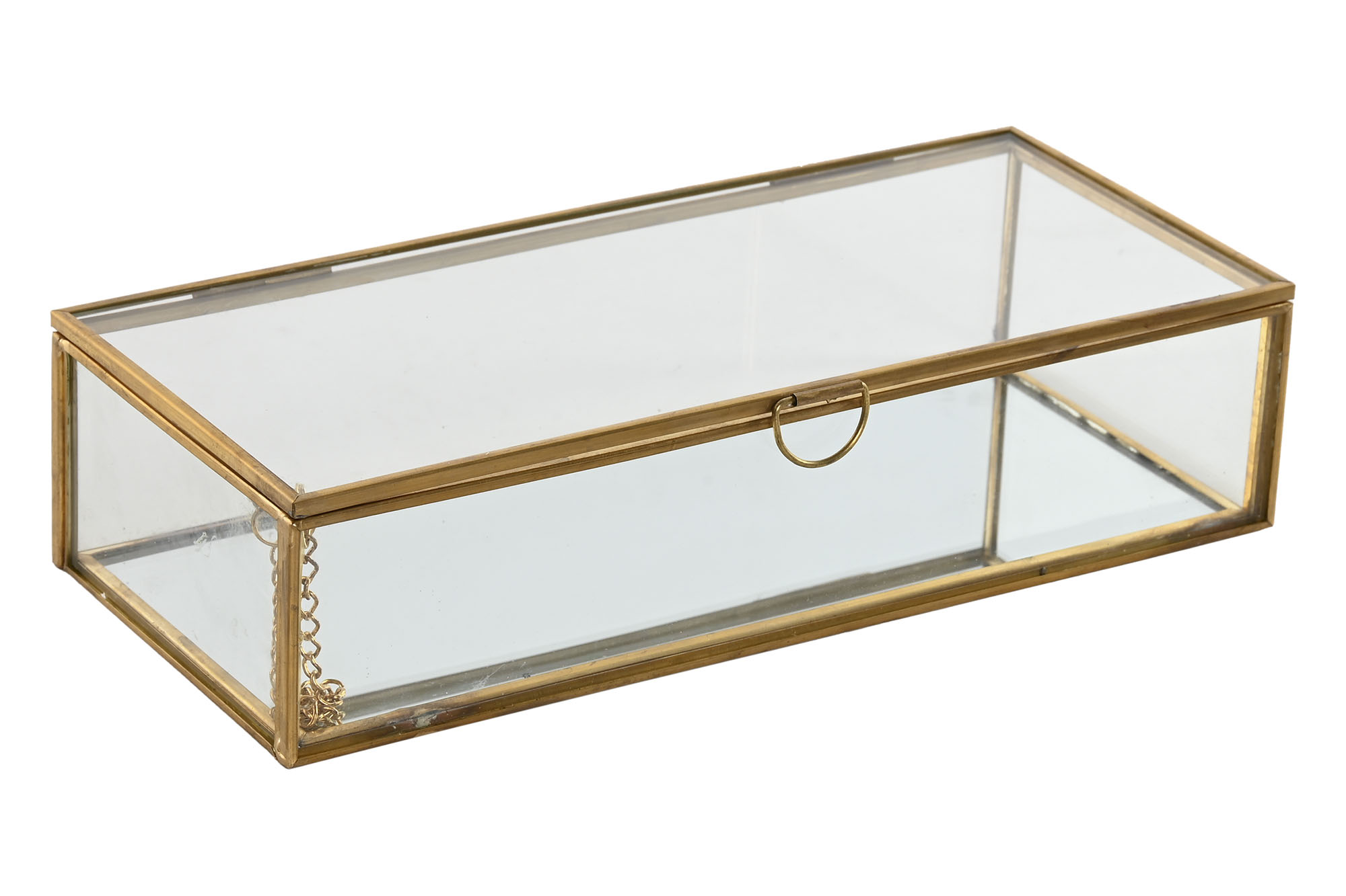 JOYERO CRISTAL METAL 23X10X5,5 DORADO 3