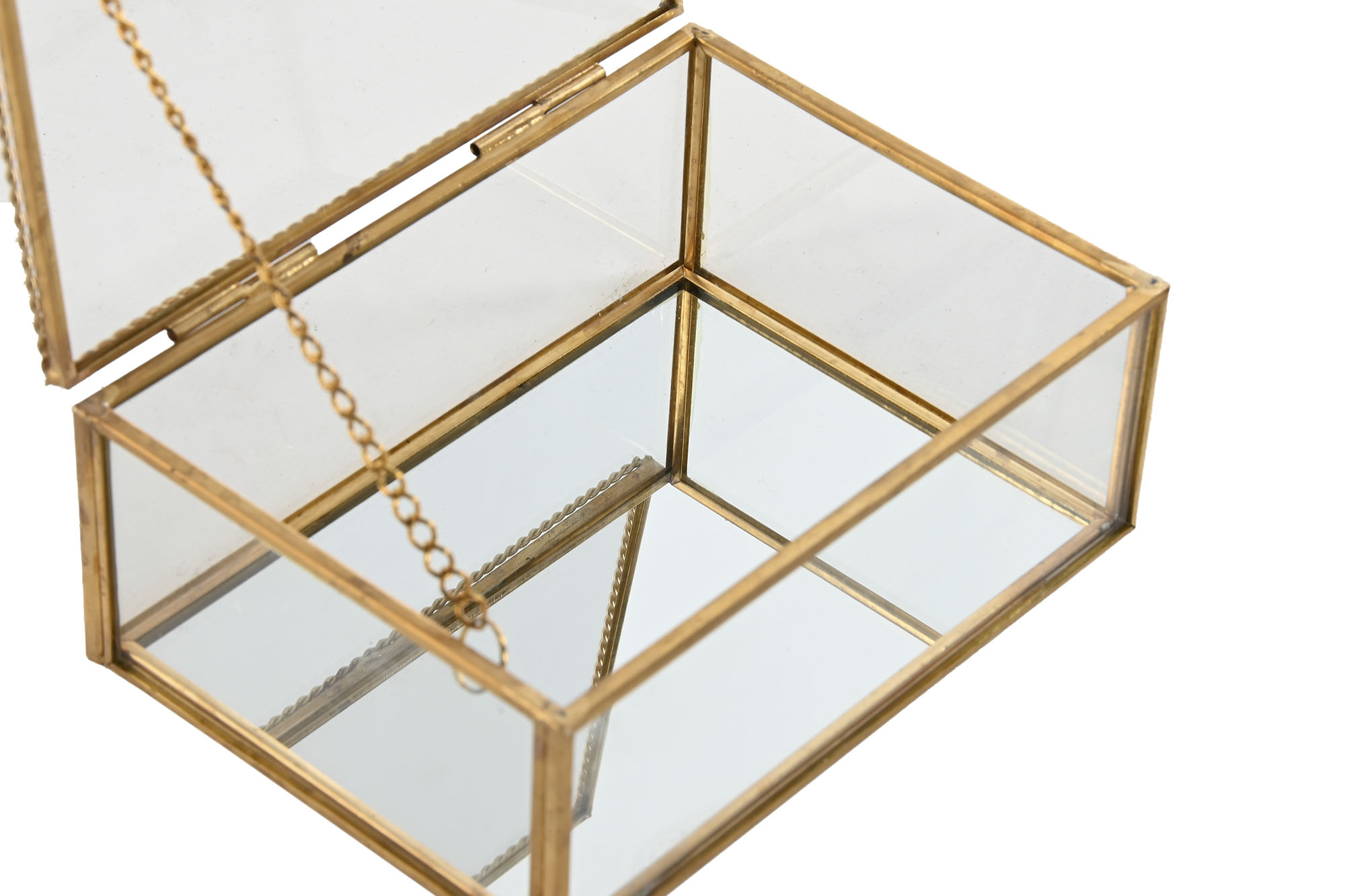 JOYERO CRISTAL METAL 14X10,3X5,8 DORADO 2