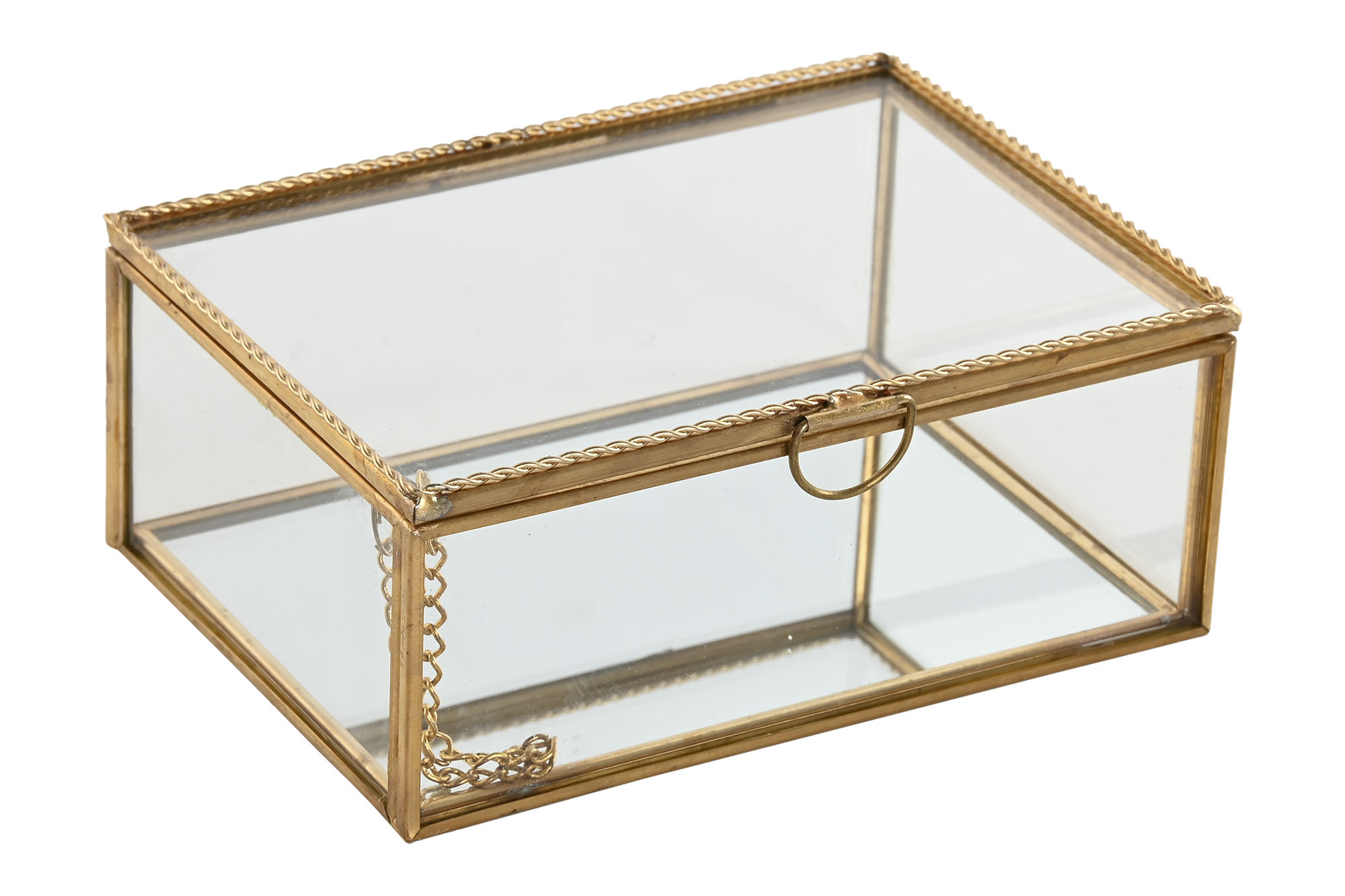 JOYERO CRISTAL METAL 14X10,3X5,8 DORADO 3