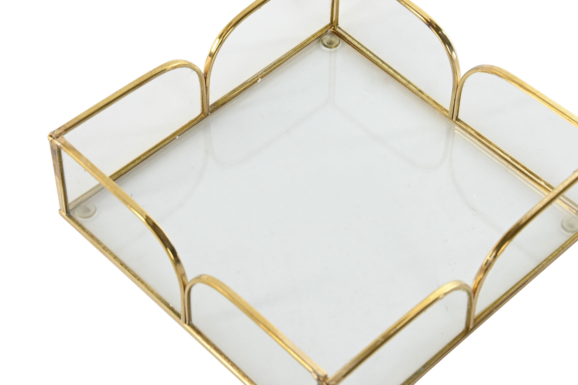 JOYERO CRISTAL METAL 16X16X5,3 DORADO 2