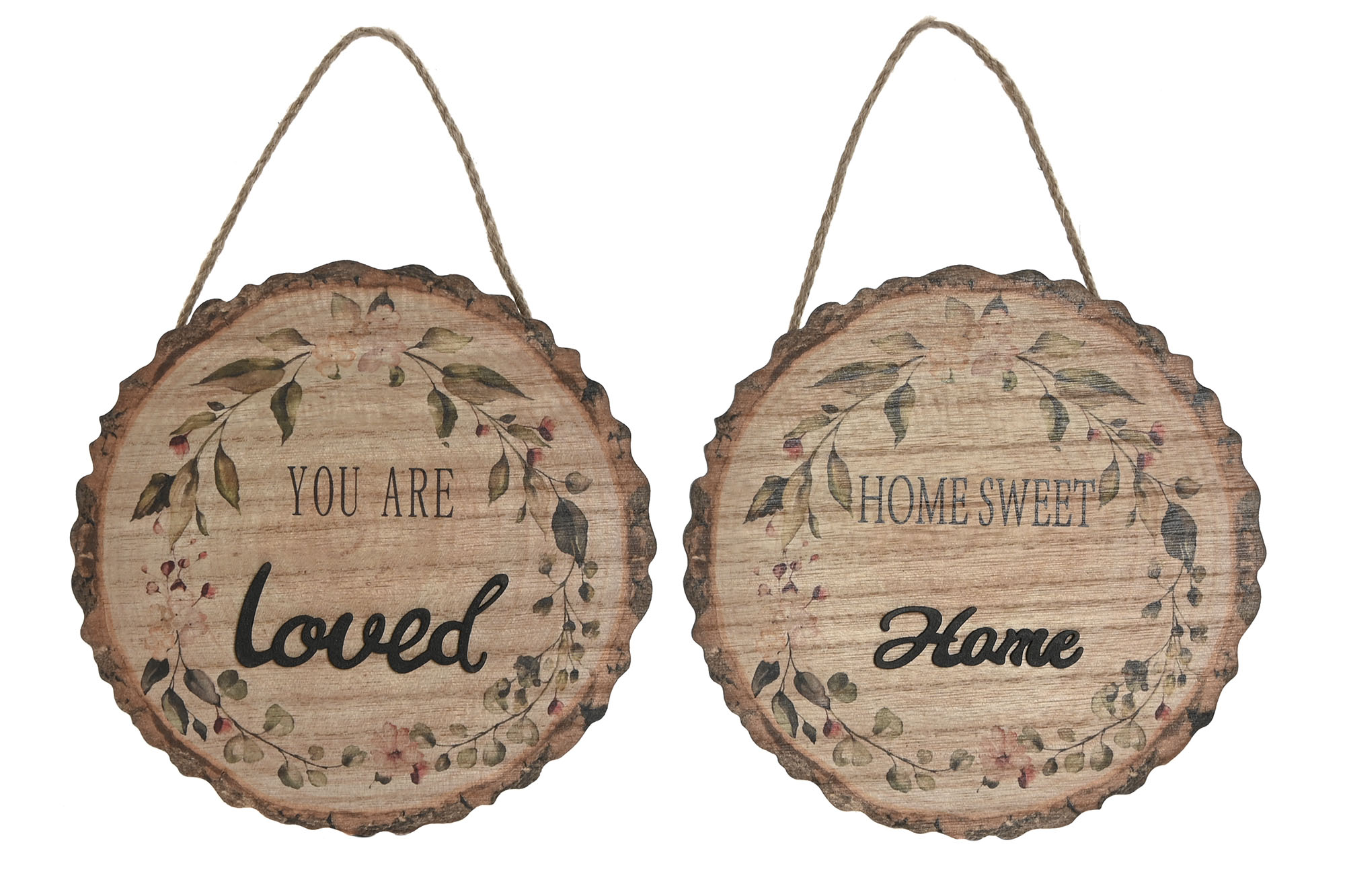 DECORACION COLGANTE MDF 20X1X27 TRONCO LOVED