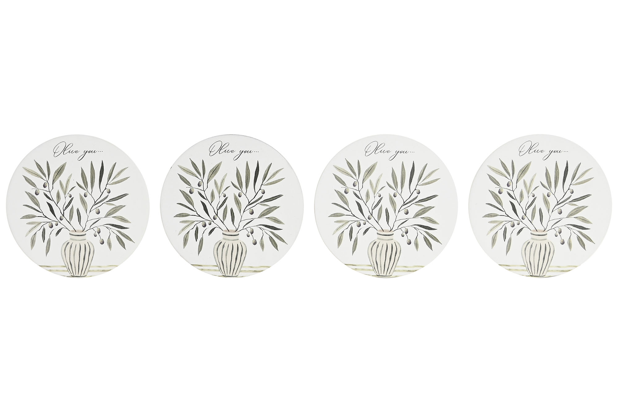 POSAVASOS SET 4 MDF 10X10X0,5 BLANCO