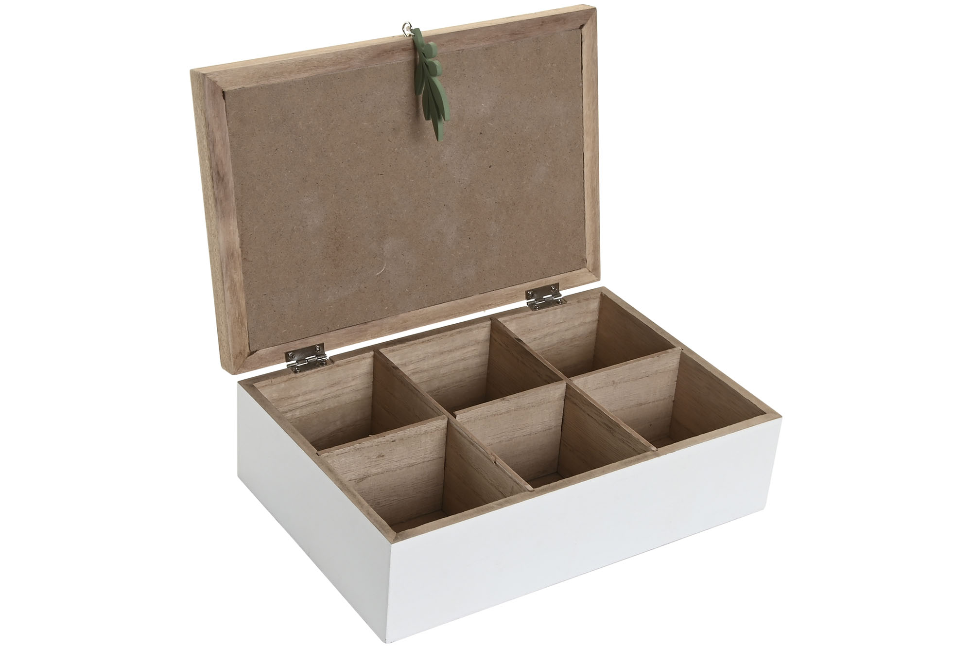 CAJA INFUSIONES MDF 24X16X7,5 BLANCO 4