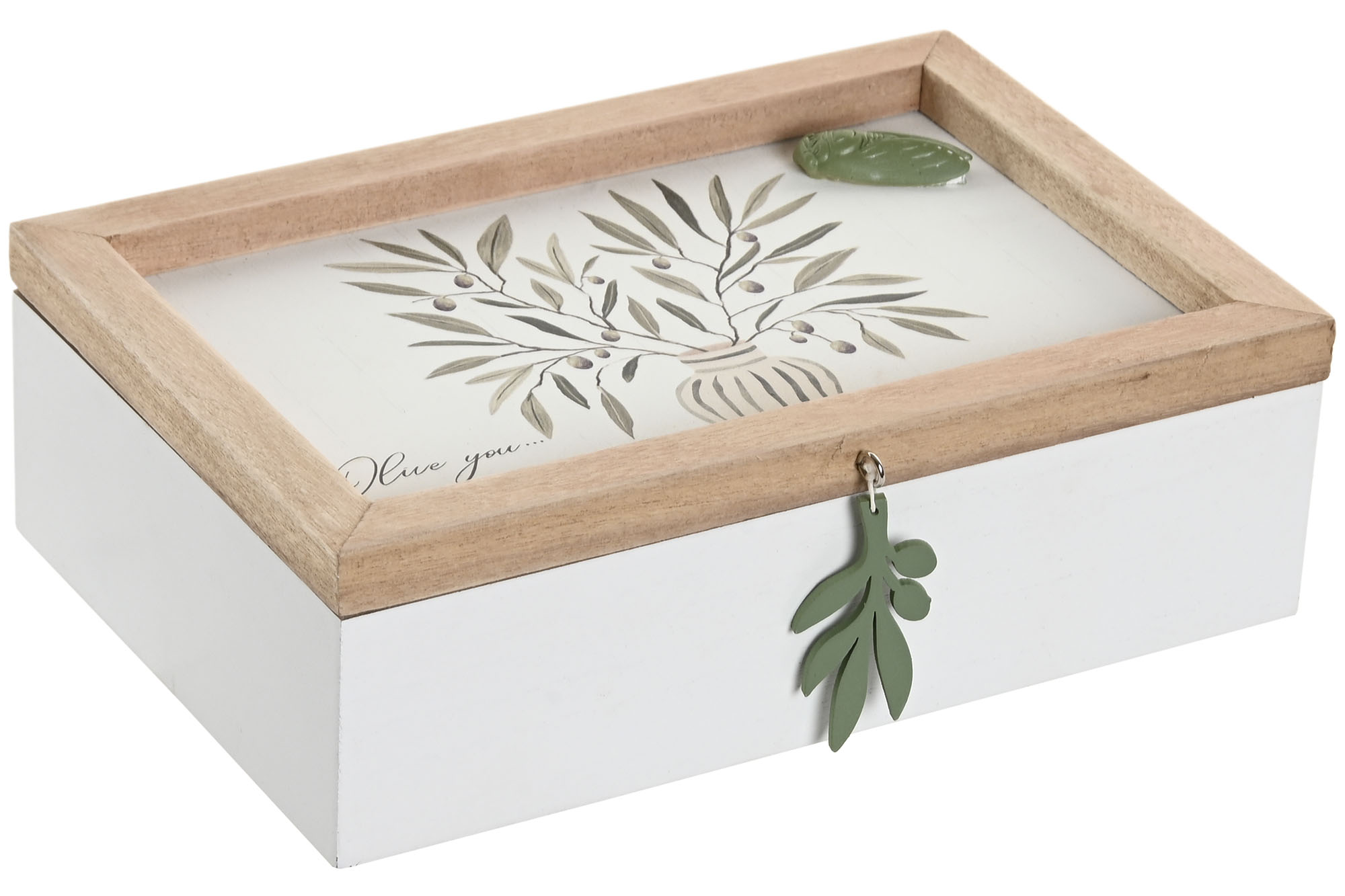 CAJA INFUSIONES MDF 24X16X7,5 BLANCO