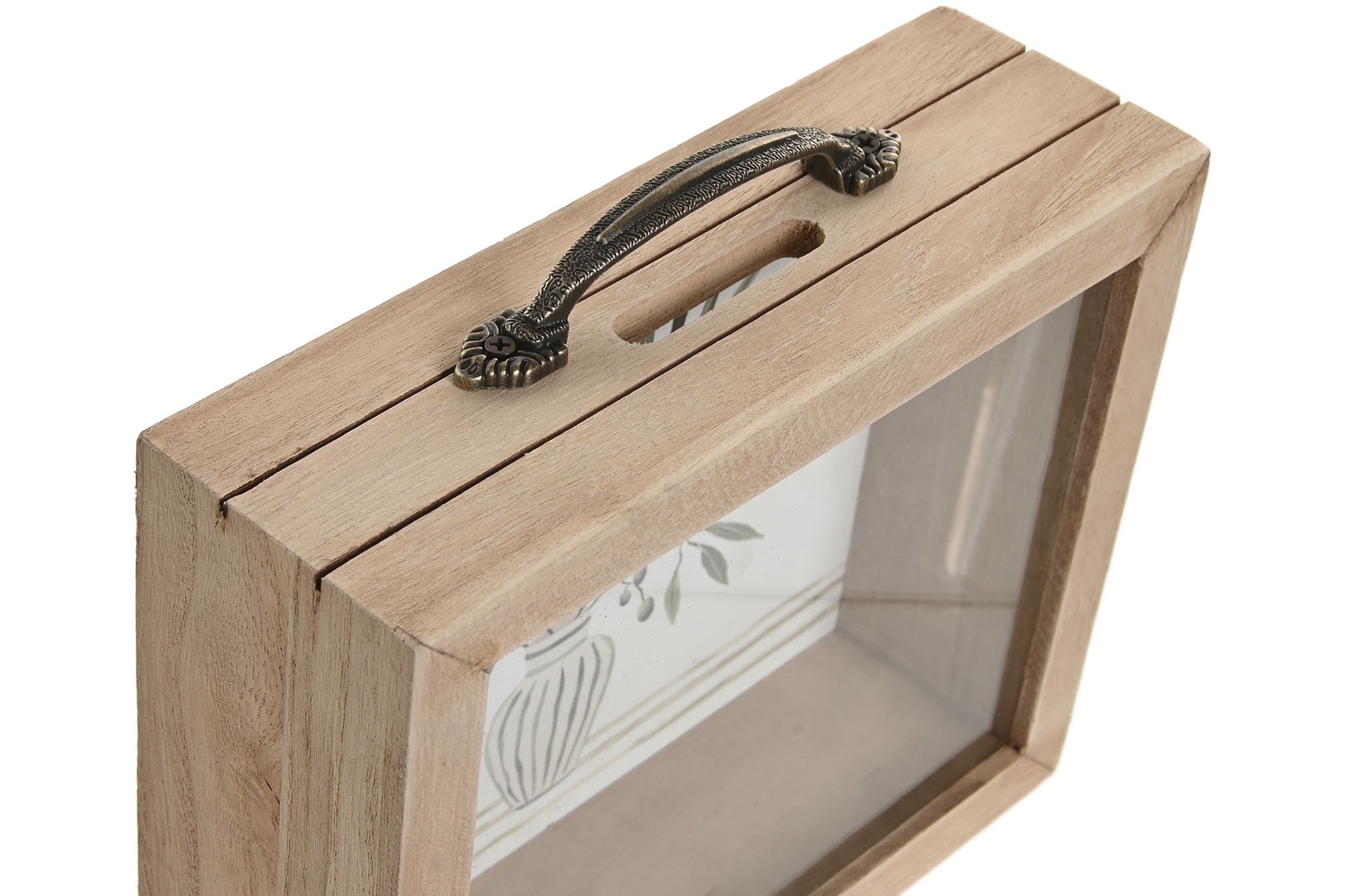 HUCHA MDF CRISTAL 21X6,5X17 NATURAL 2