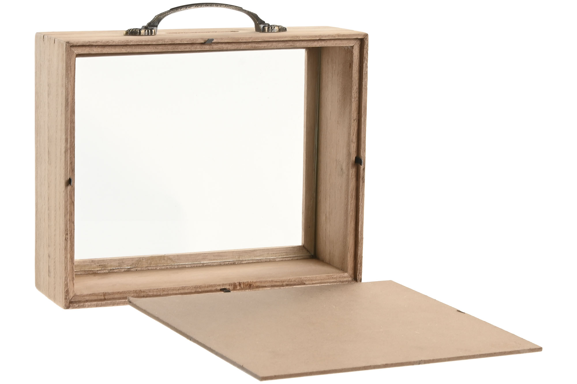 HUCHA MDF CRISTAL 21X6,5X17 NATURAL 3