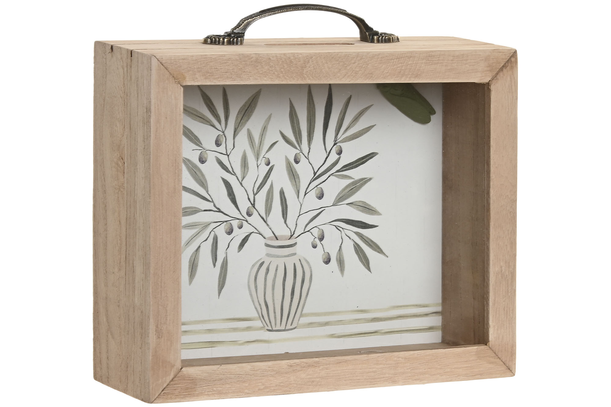 HUCHA MDF CRISTAL 21X6,5X17 NATURAL