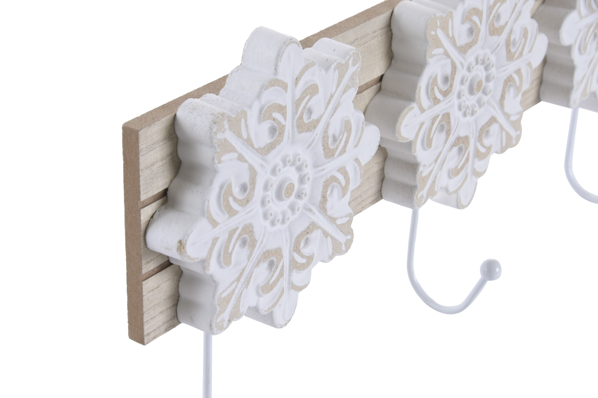 PERCHERO PARED MDF 38X5X17 FLOR 2