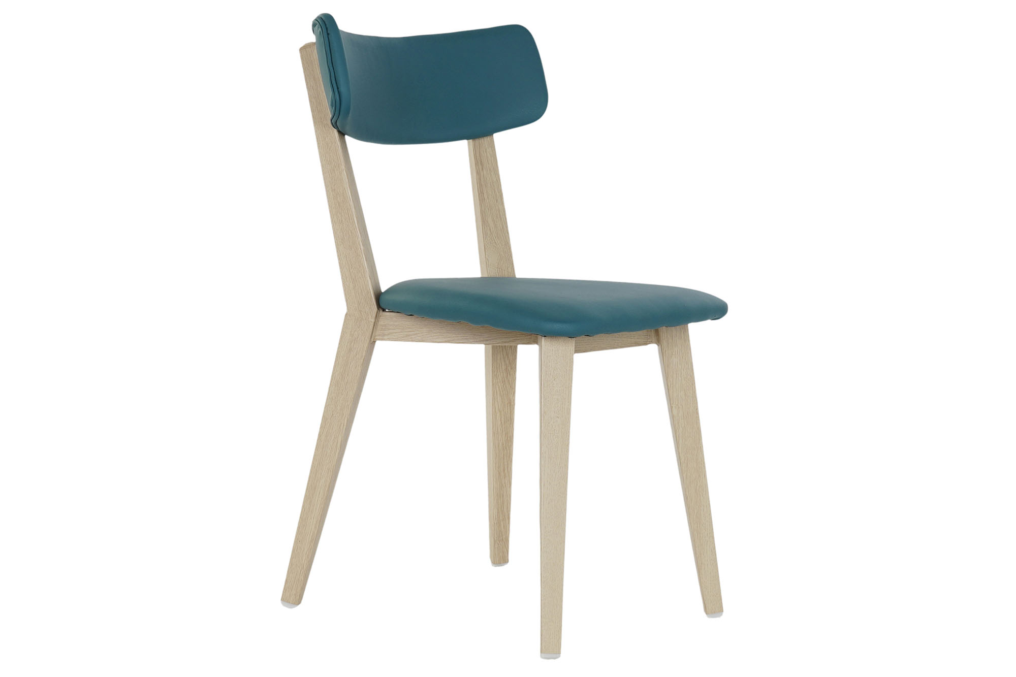 SILLA PU METAL 51X46X76CM AZUL