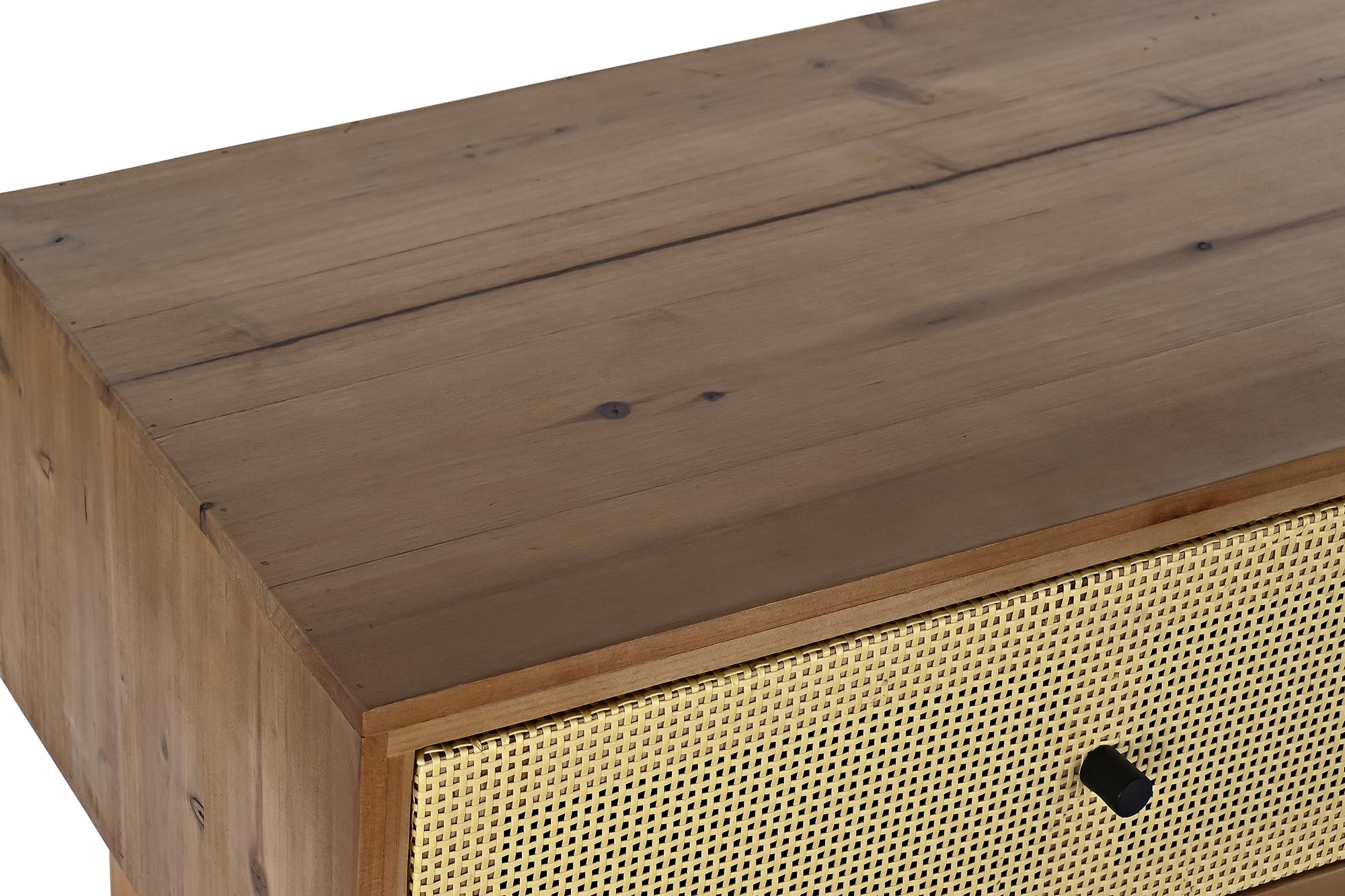 CONSOLA ABETO RATAN 112X38X75 MARRON 2