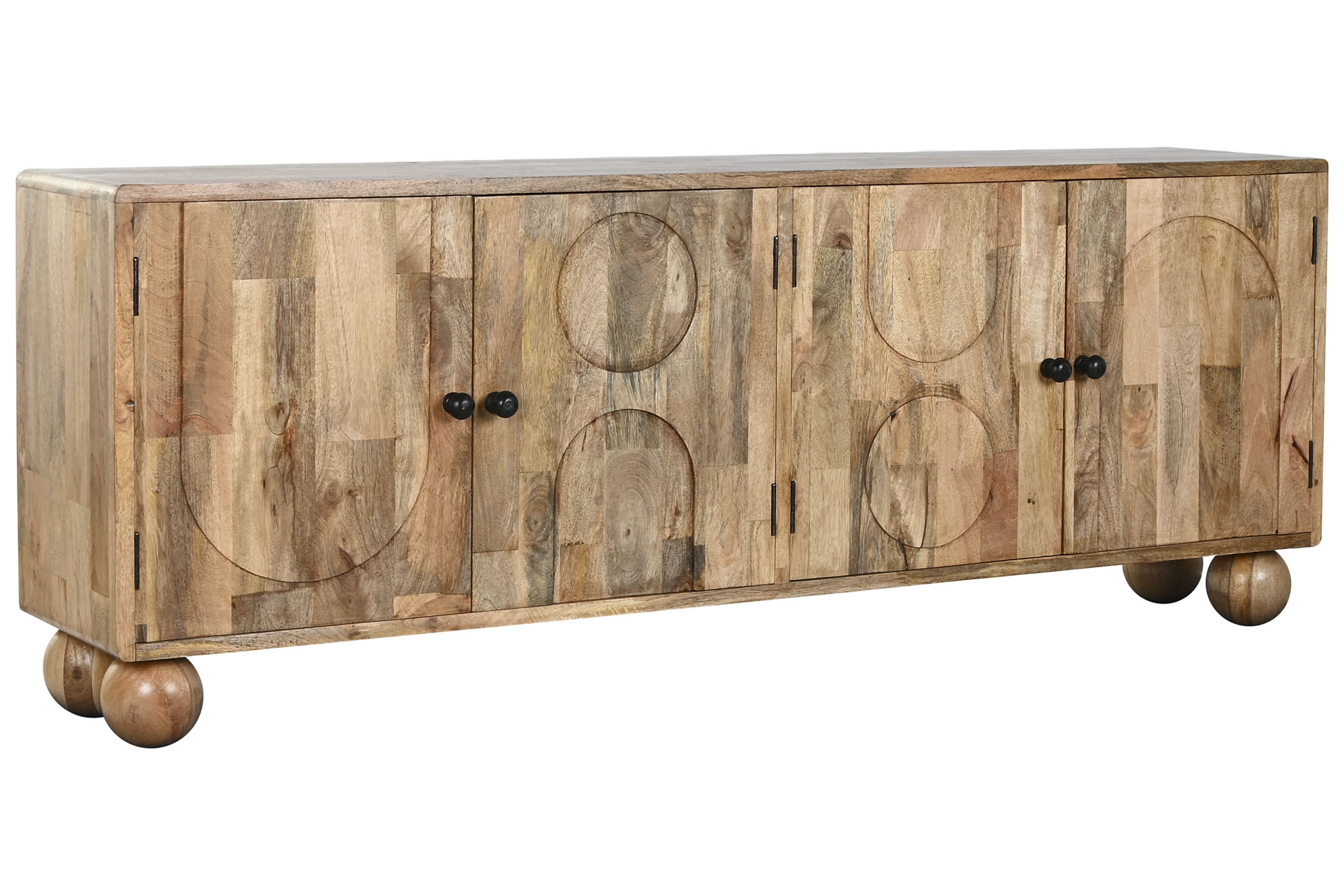BUFFET MANGO 180X34X71 GEOMETRICO MARRON 3