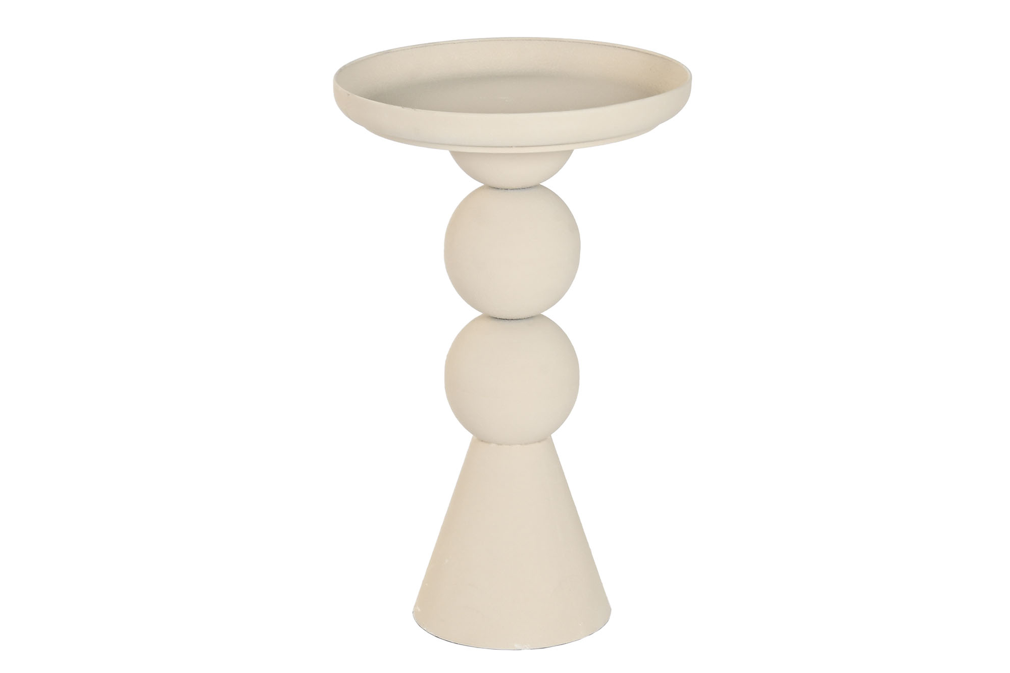 MESITA AUXILIAR METAL 41X41X67 BEIGE