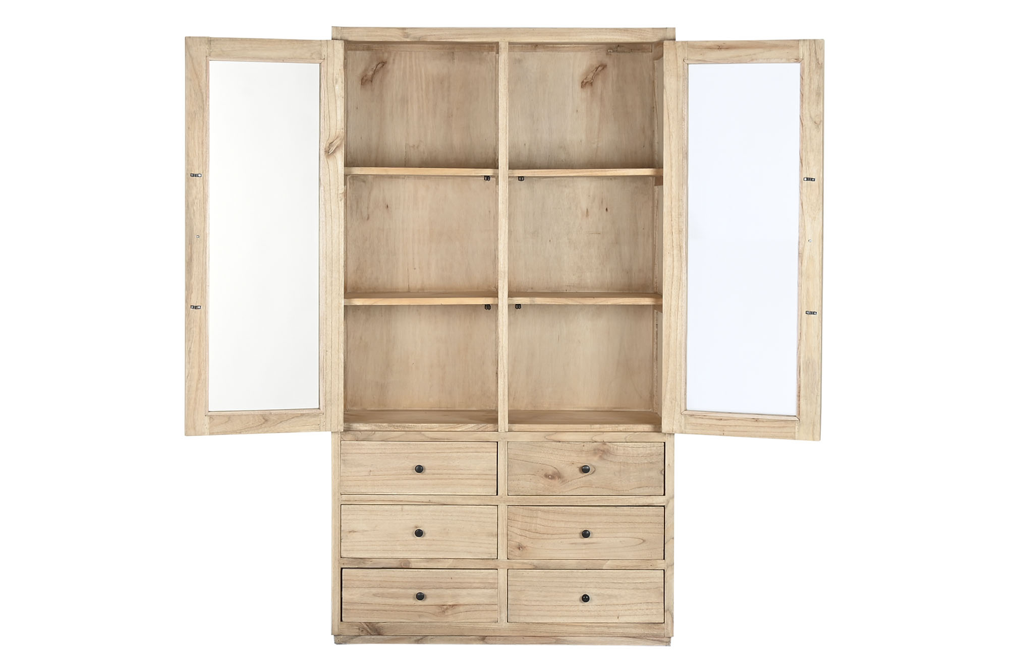 VITRINA MINDI CRISTAL 100X40X185 NATURAL 5