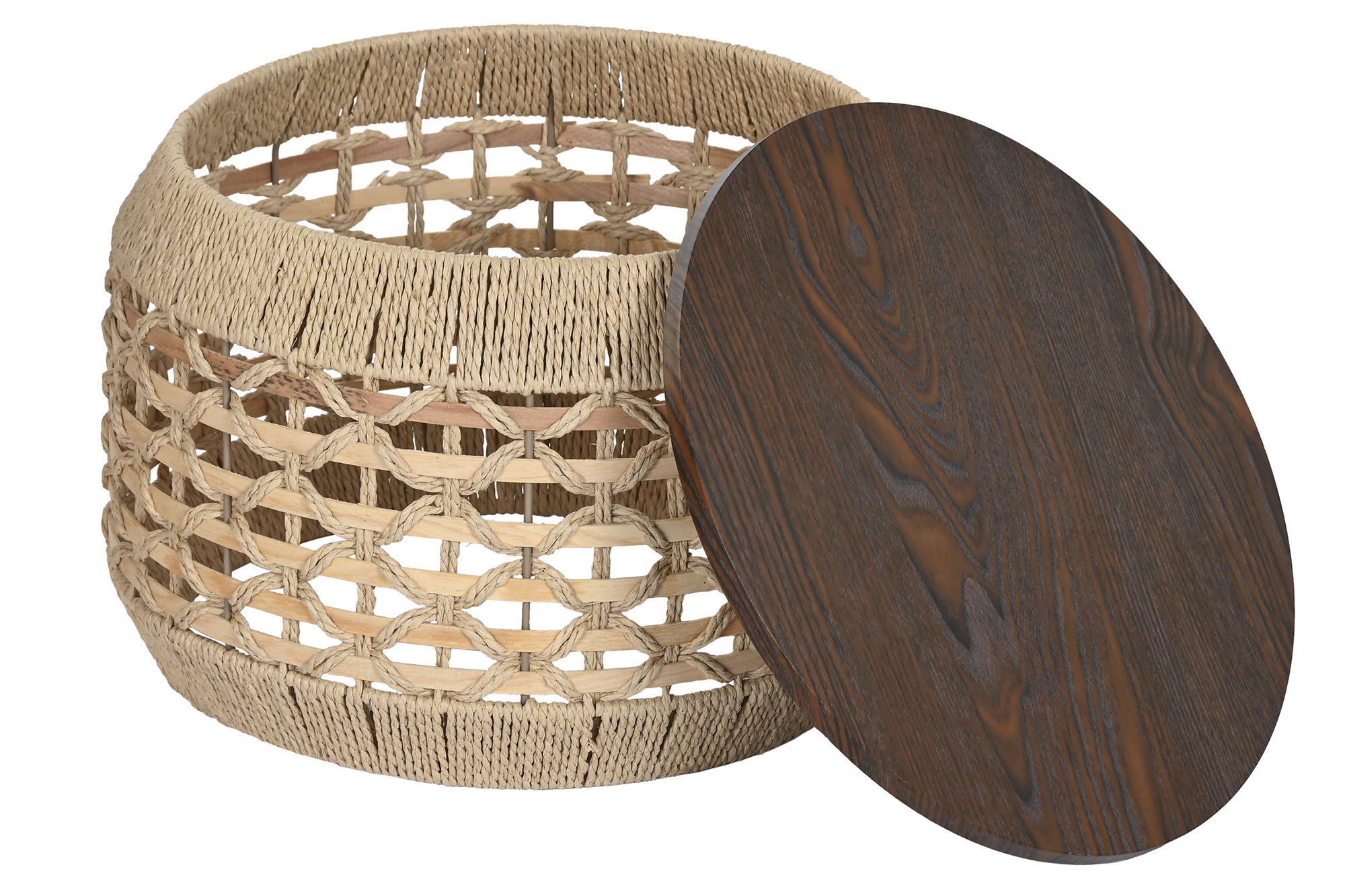 MESA CENTRO FIBRA MDF 40X40X27 NATURAL 5