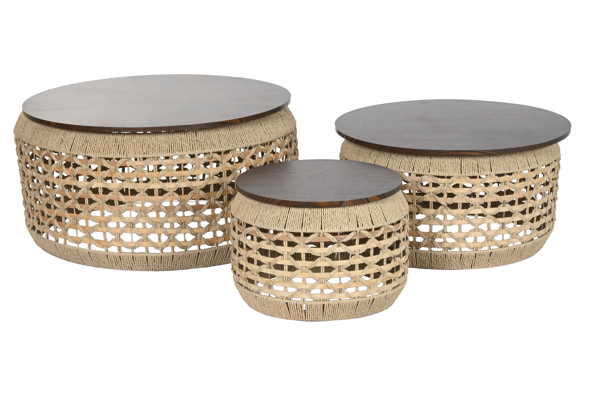 MESA CENTRO FIBRA MDF 55X55X30  NATURAL 6