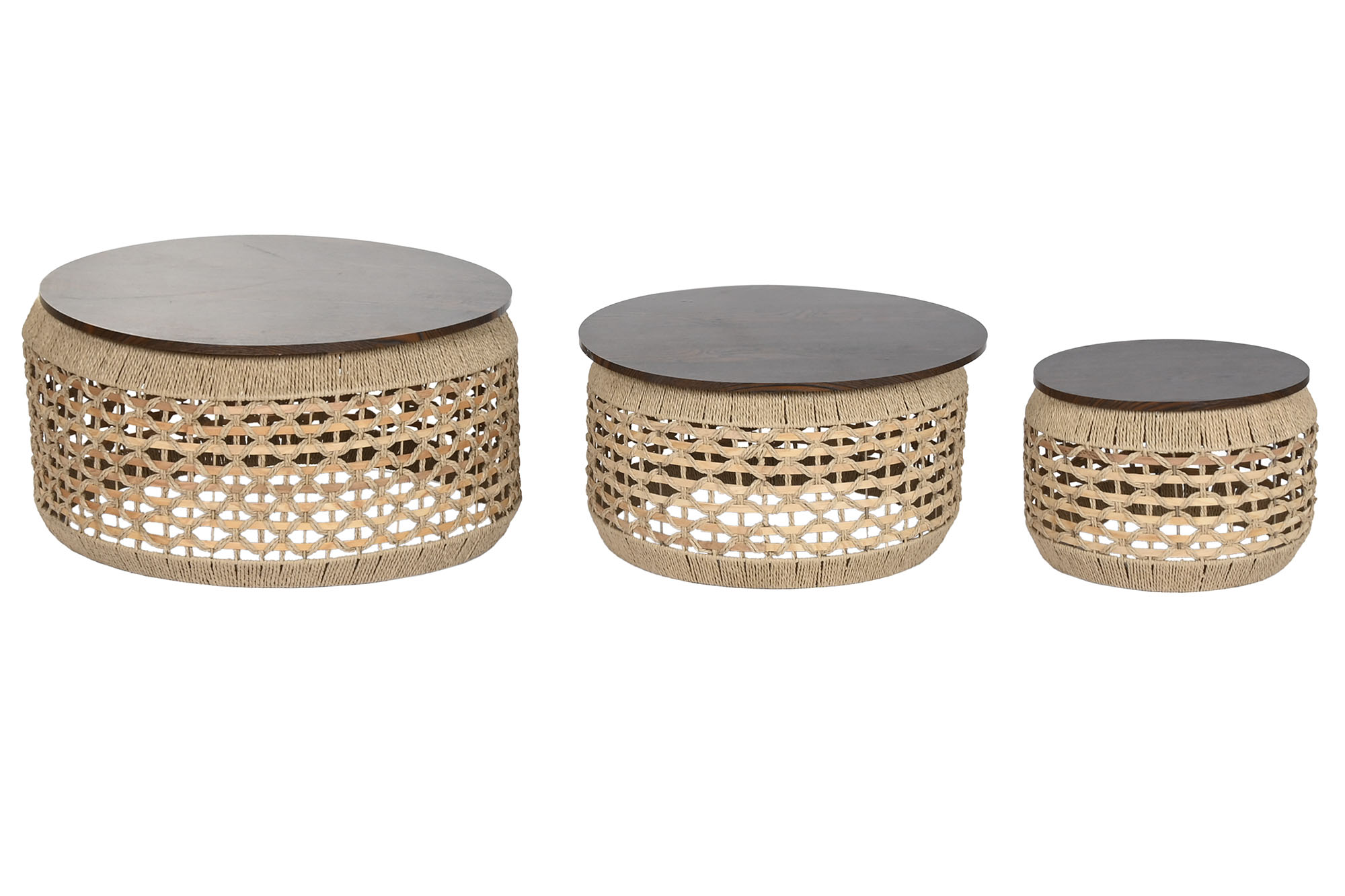 MESA CENTRO FIBRA MDF 70X70X35 NATURAL