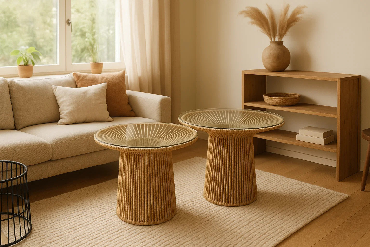 MESITA AUXILIAR FIBRA CRISTAL 45X45X40CM 2