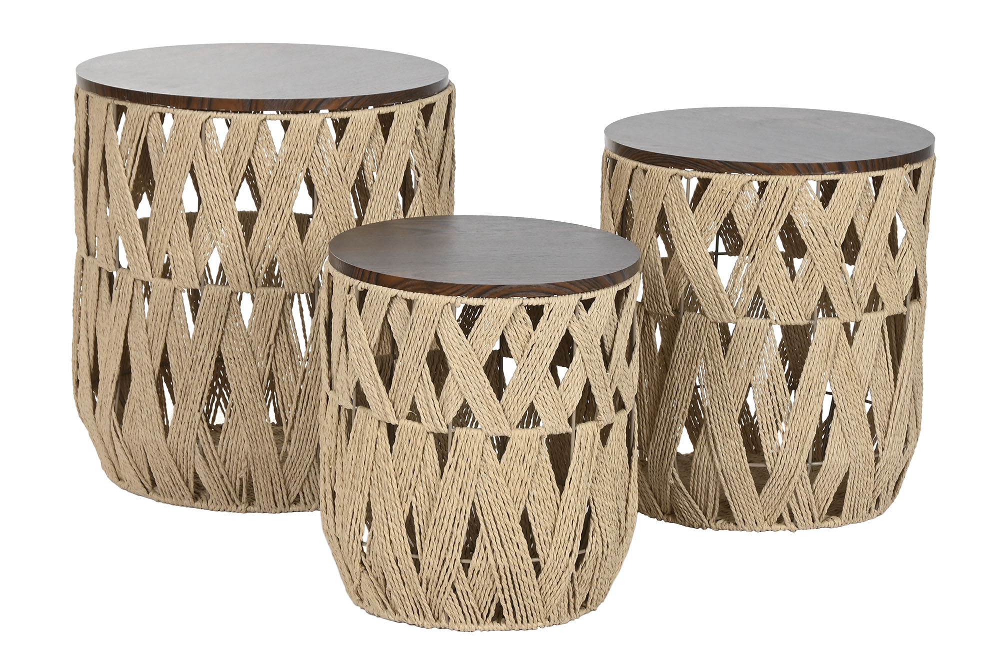 MESITA AUXILIAR FIBRA MDF 40X40X45 NATURAL 6