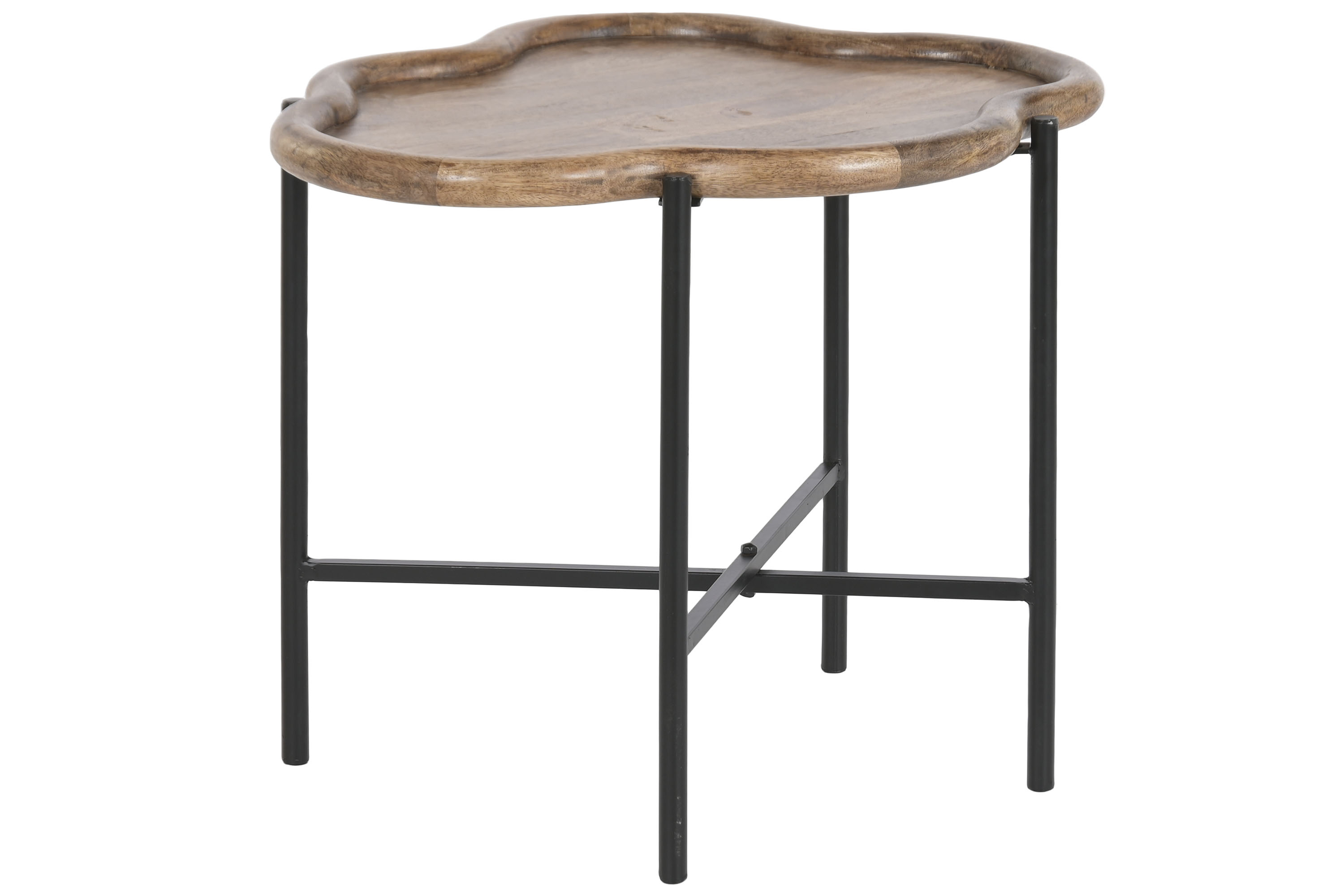 MESITA AUXILIAR MANGO HIERRO 60X50X47 NUBE NATURAL 2