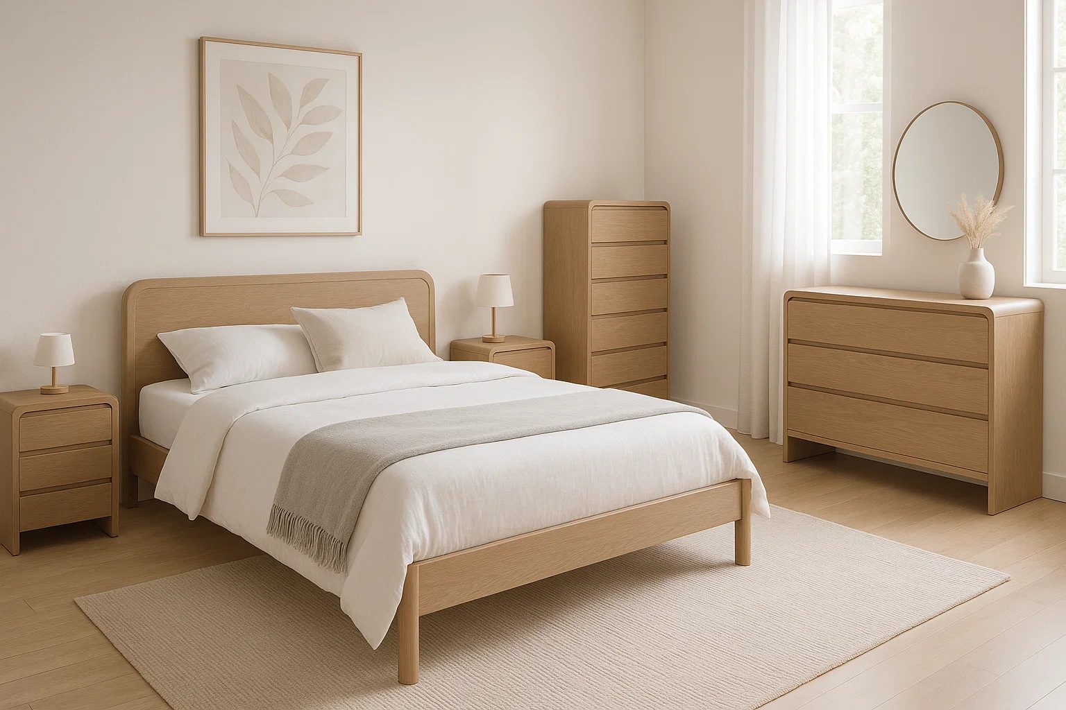 COMODA PAULOWNIA OLMO 100X40X80 3 CAJONES NATURAL 2