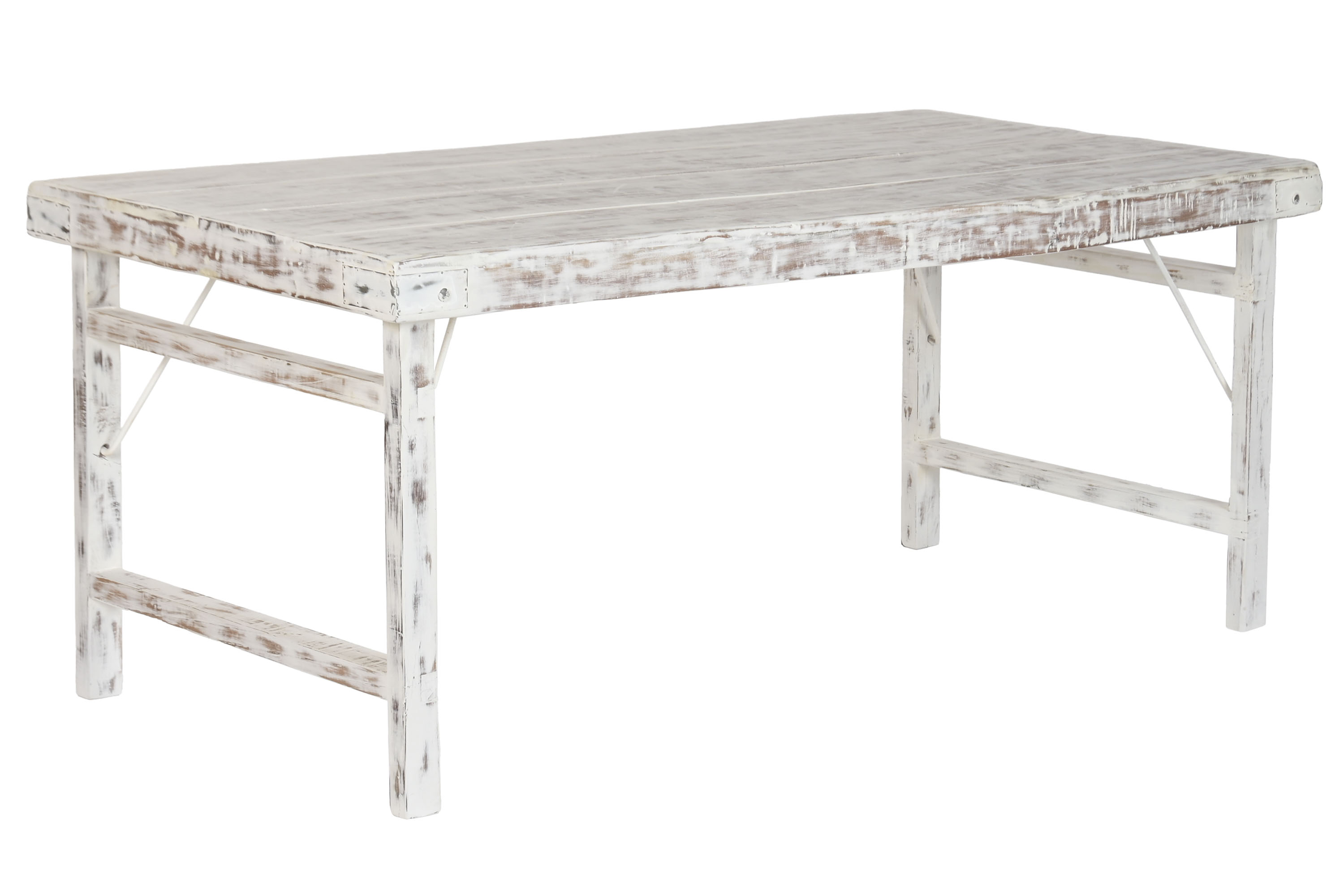 MESA COMEDOR PLEGABLE MADERA RECICLADA 182X90X76 2