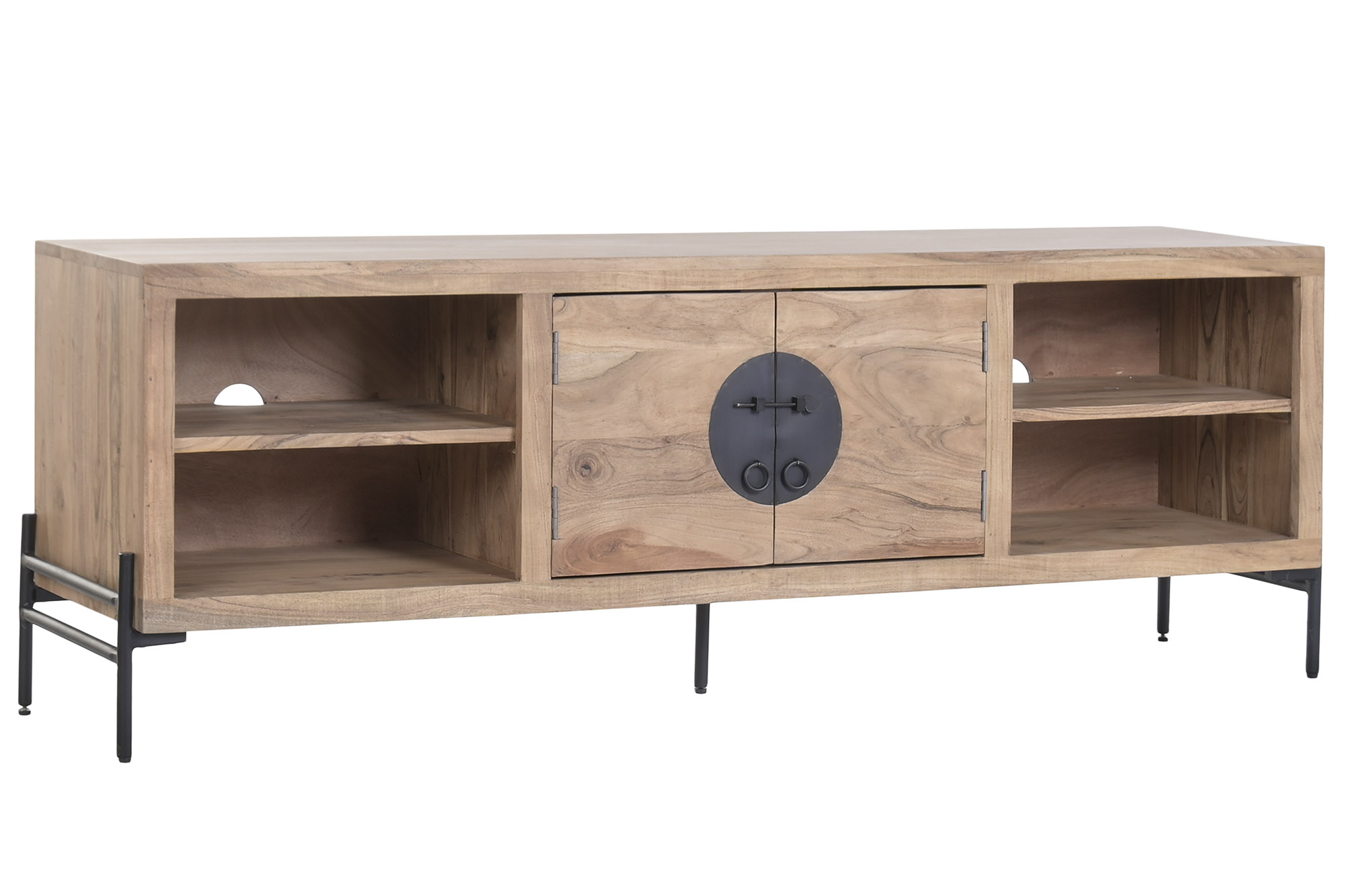 MUEBLE TV ACACIA METAL 175X40X62 4