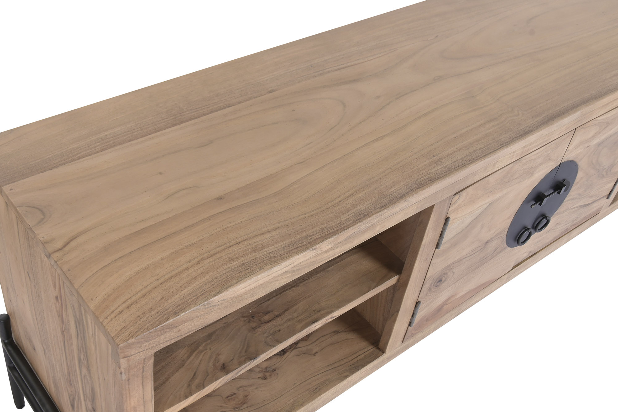 MUEBLE TV ACACIA METAL 175X40X62 6