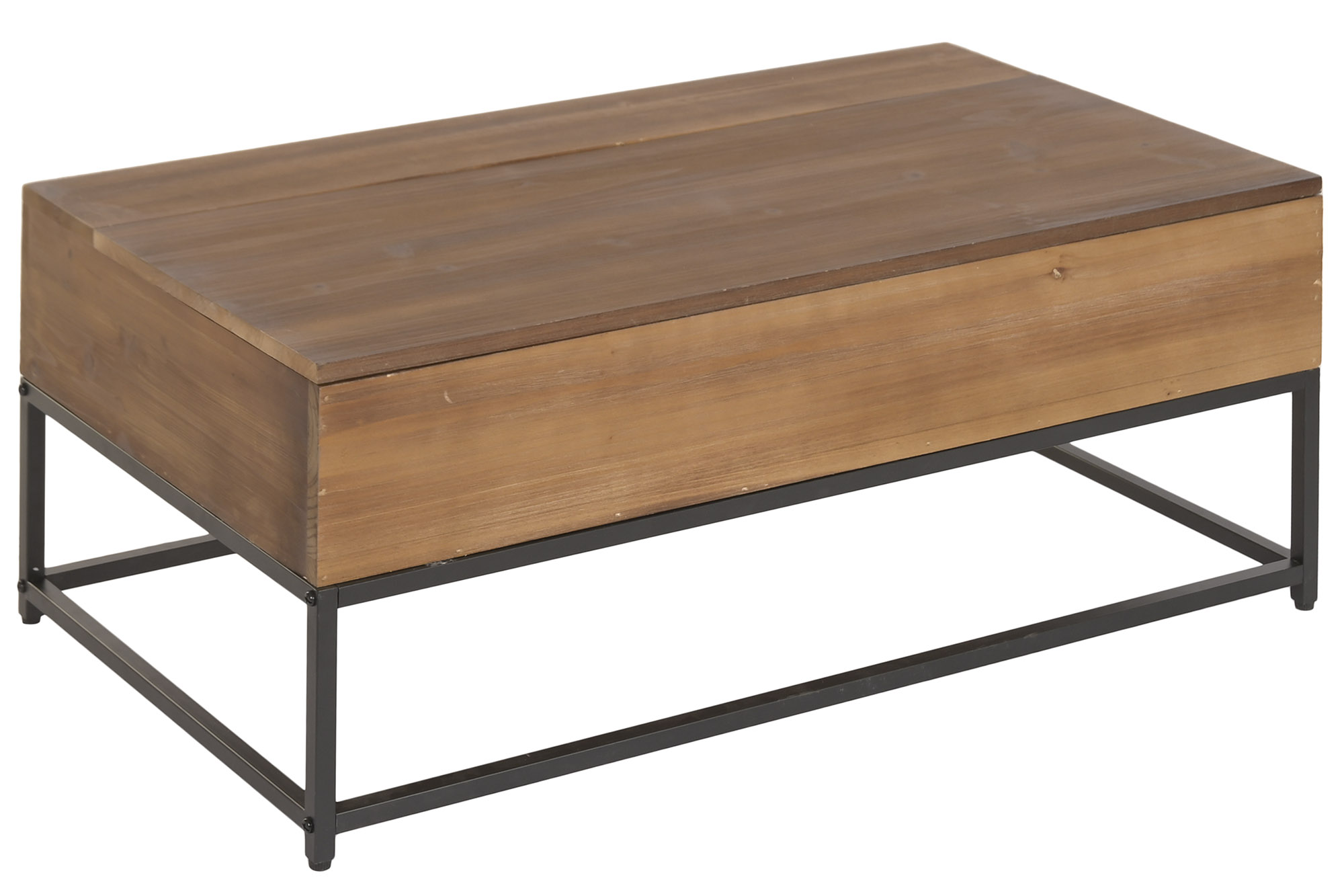 MESA CENTRO PLEGABLE HIERRO ABETO 100X55X40CM 2