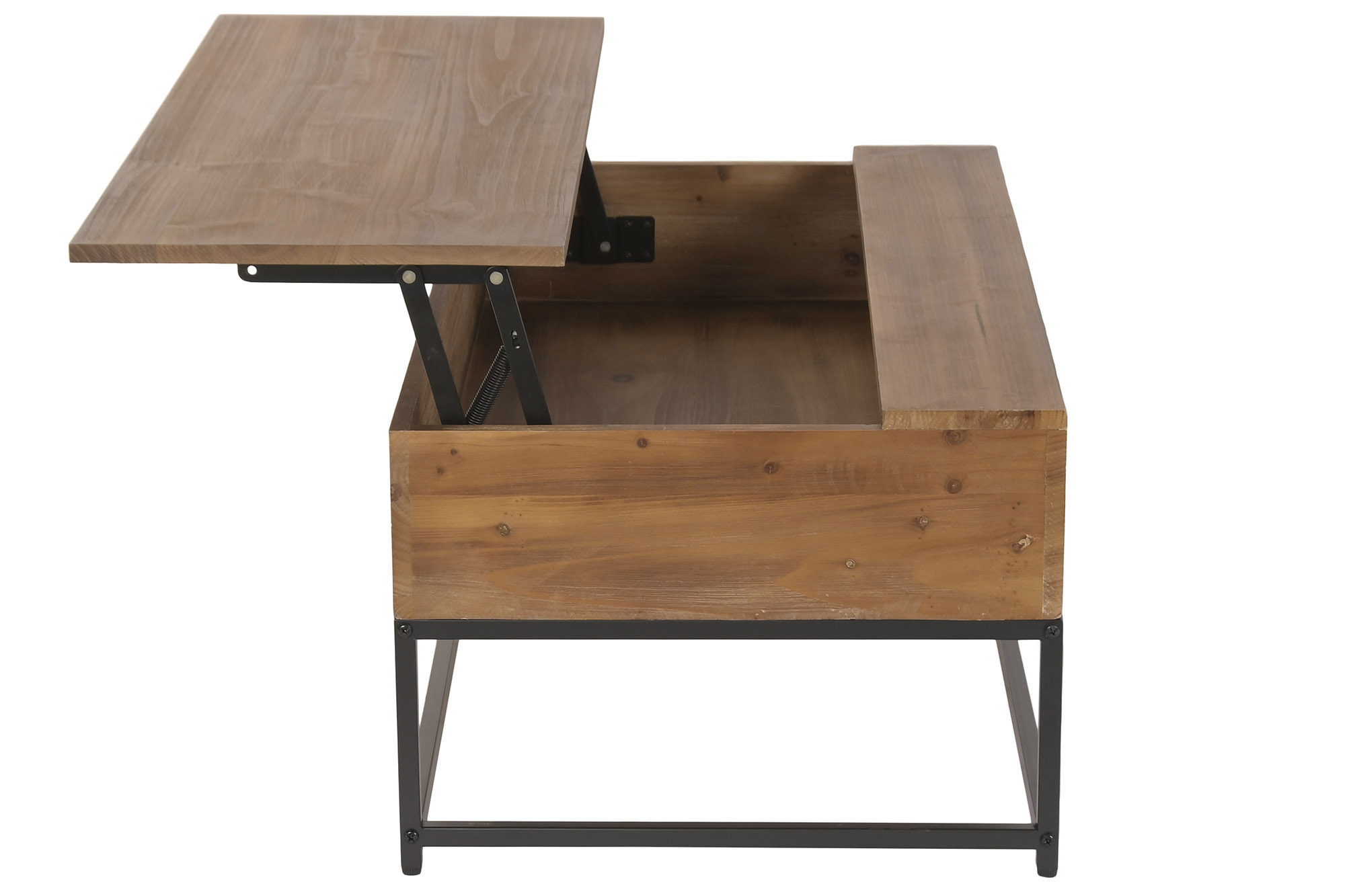 MESA CENTRO PLEGABLE HIERRO ABETO 100X55X40CM 4