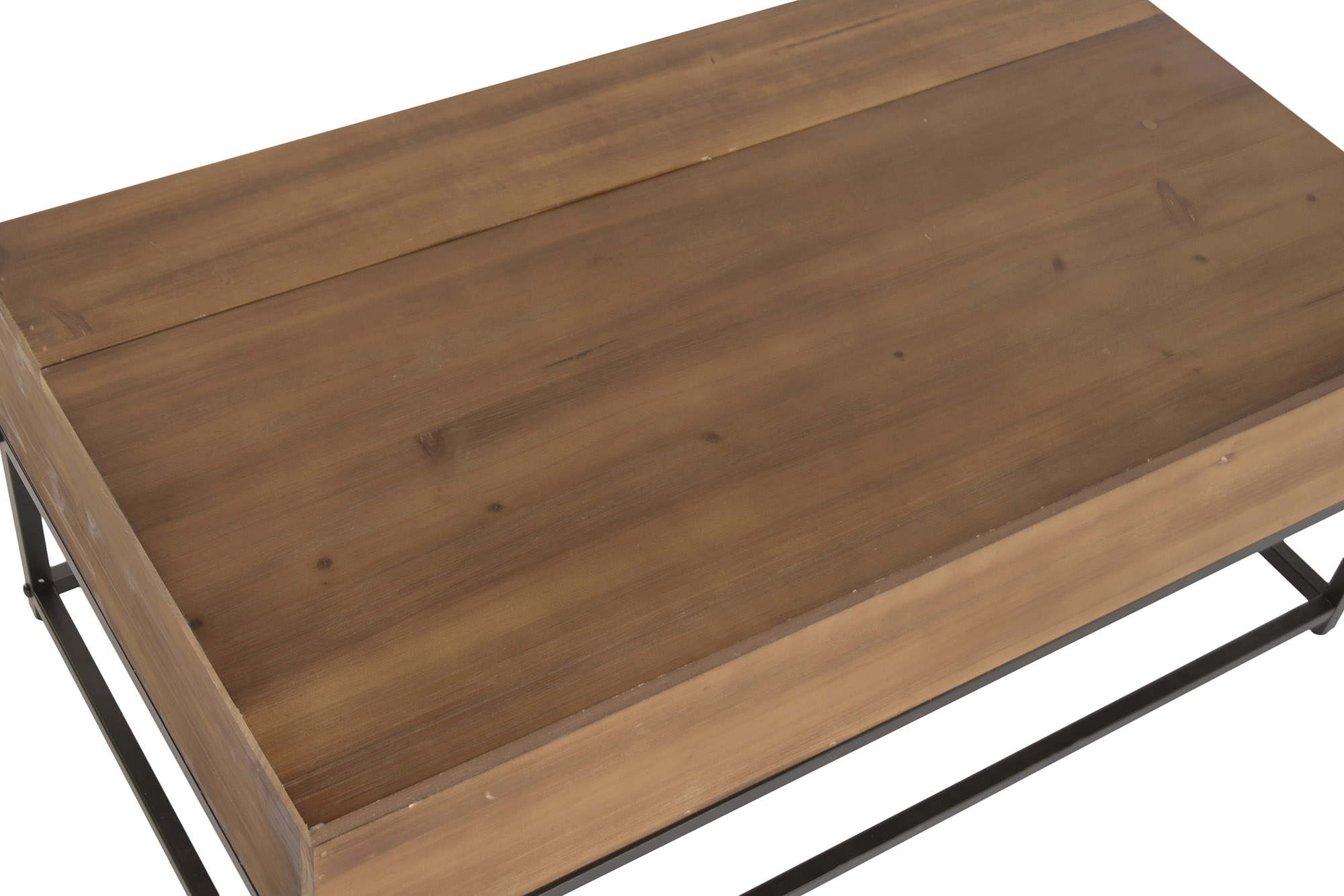 MESA CENTRO PLEGABLE HIERRO ABETO 100X55X40CM 6