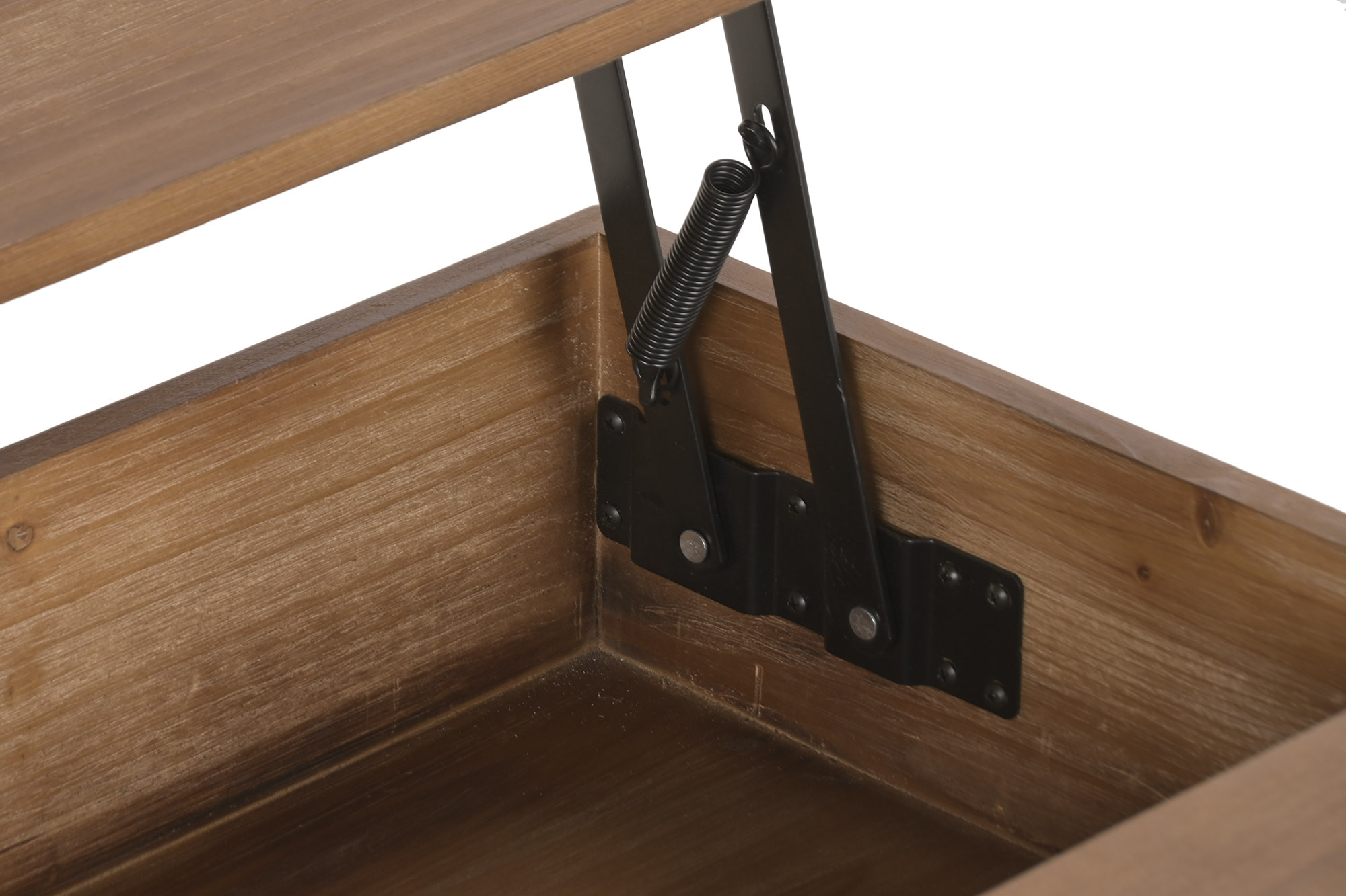 MESA CENTRO PLEGABLE HIERRO ABETO 100X55X40CM 8
