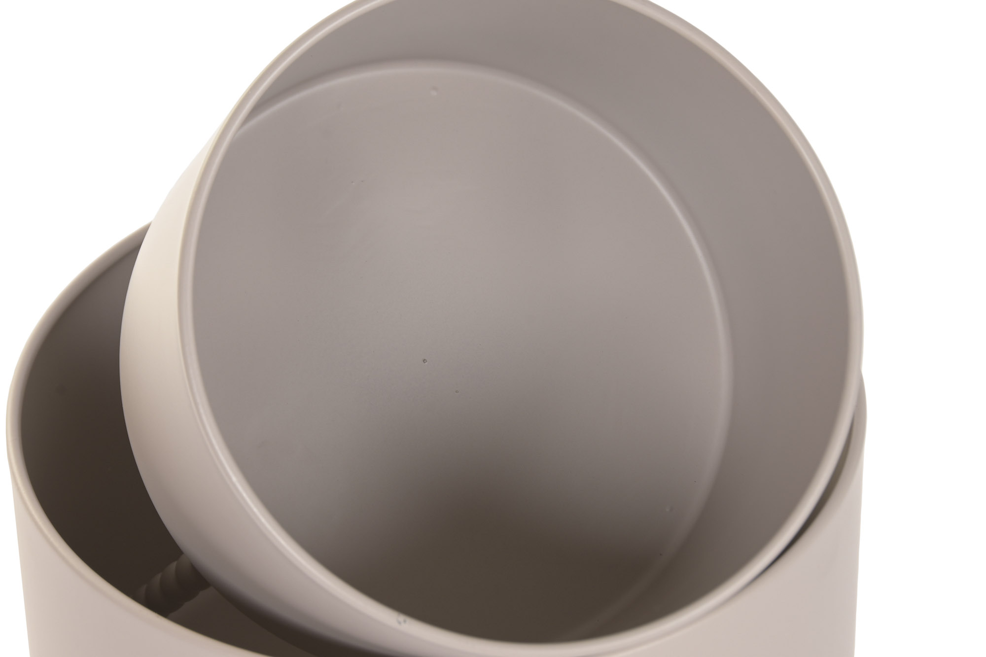 MACETERO SET 2 METAL 31X31X40 BOLAS CREMA 2