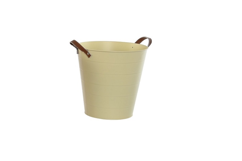 MACETERO METAL PU 30X30X30CM AMARILLO