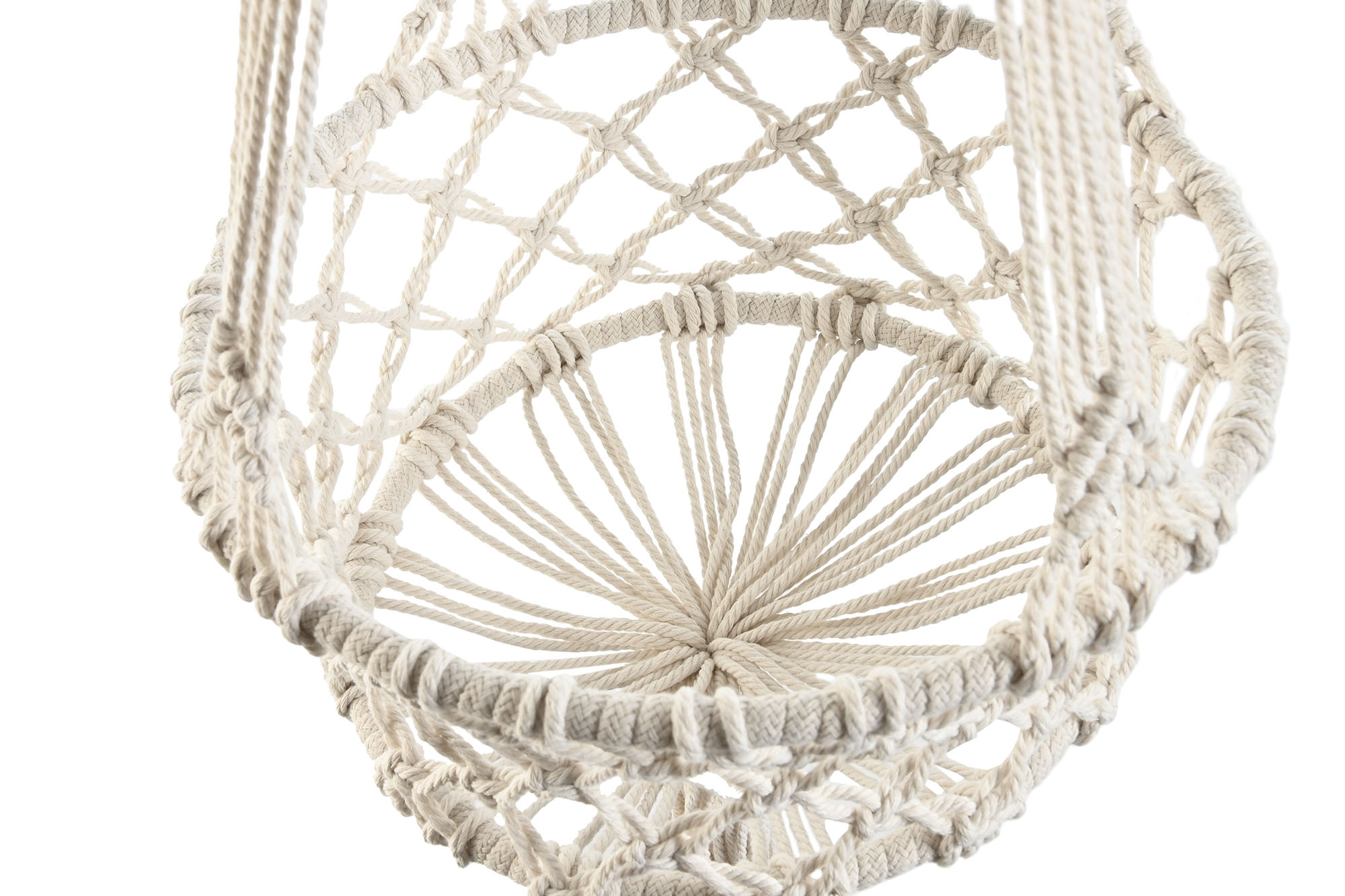 MACETERO MACRAME 30X30X100 COLGANTE BLANCO 2
