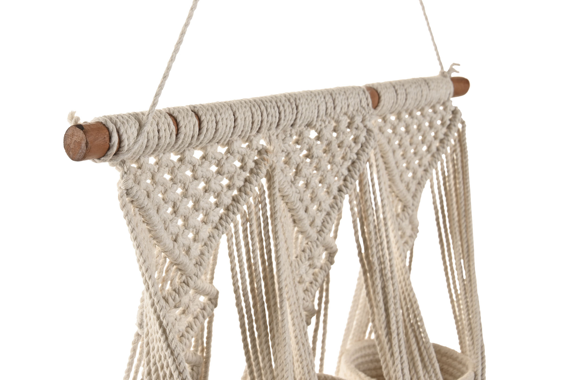 MACETERO ALGODON MADERA 46X2X93 MACRAME 2