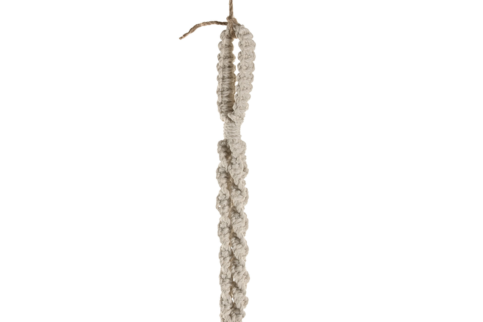 MACETERO ALGODON 15X15X130 MACRAME TEJIDO A MANO 3