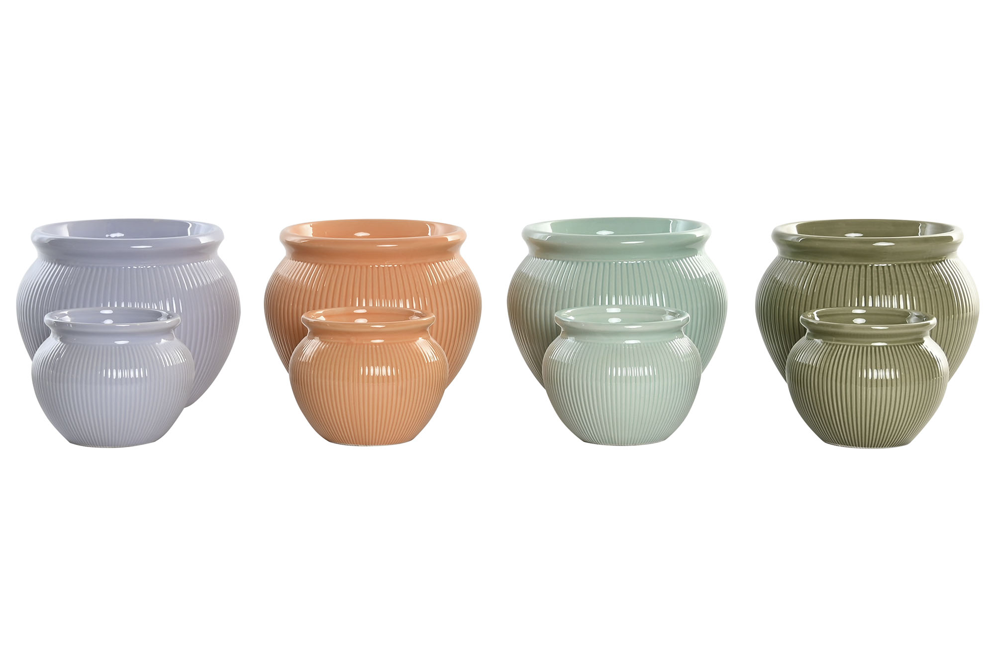 MACETERO  CERAMICA 18X18X14 MALVA 4